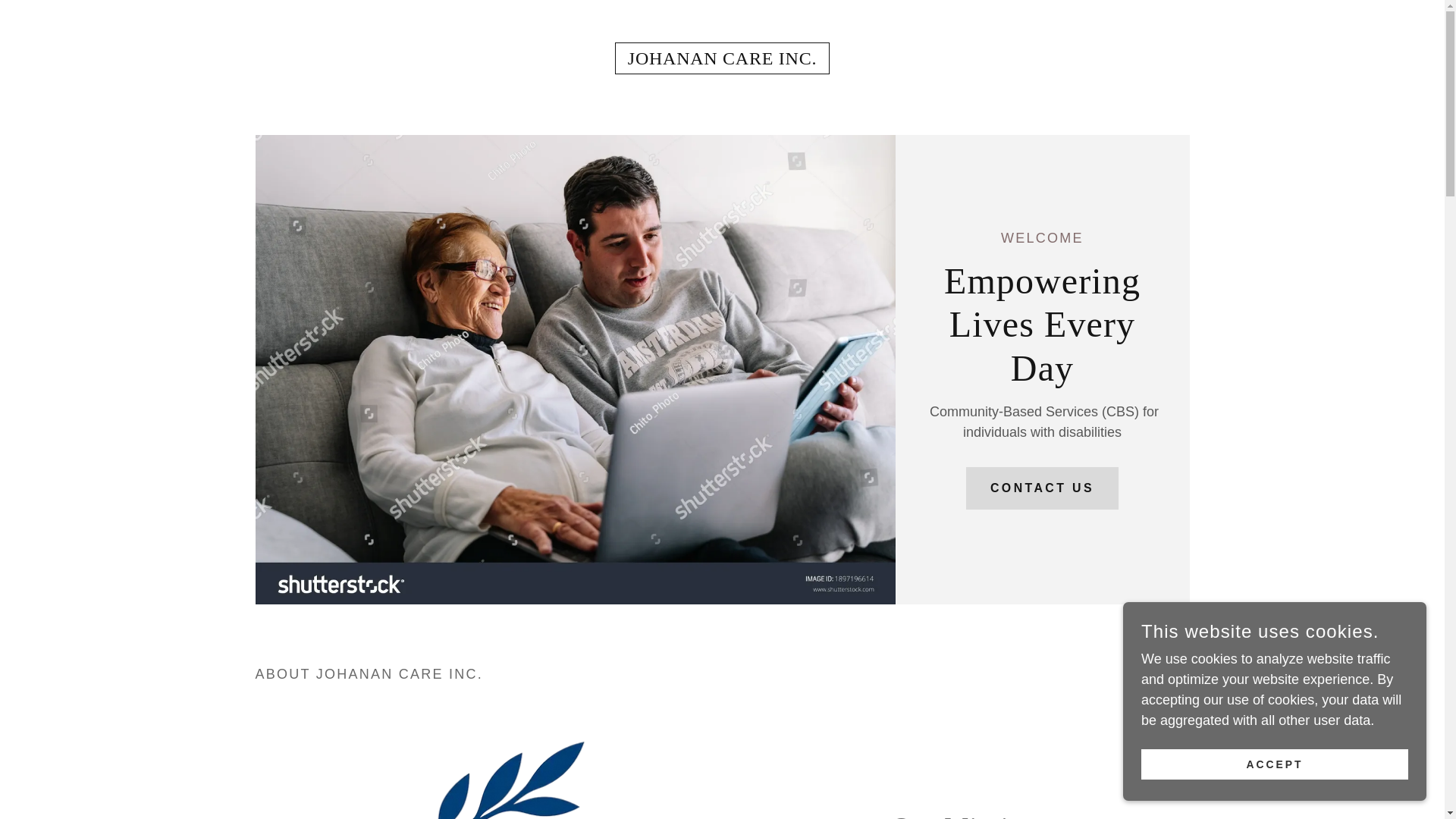 website screenshot of https://johanancare.org/