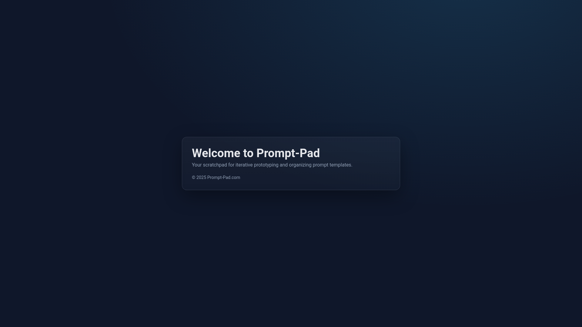 website screenshot of https://promptscratchpad.com/