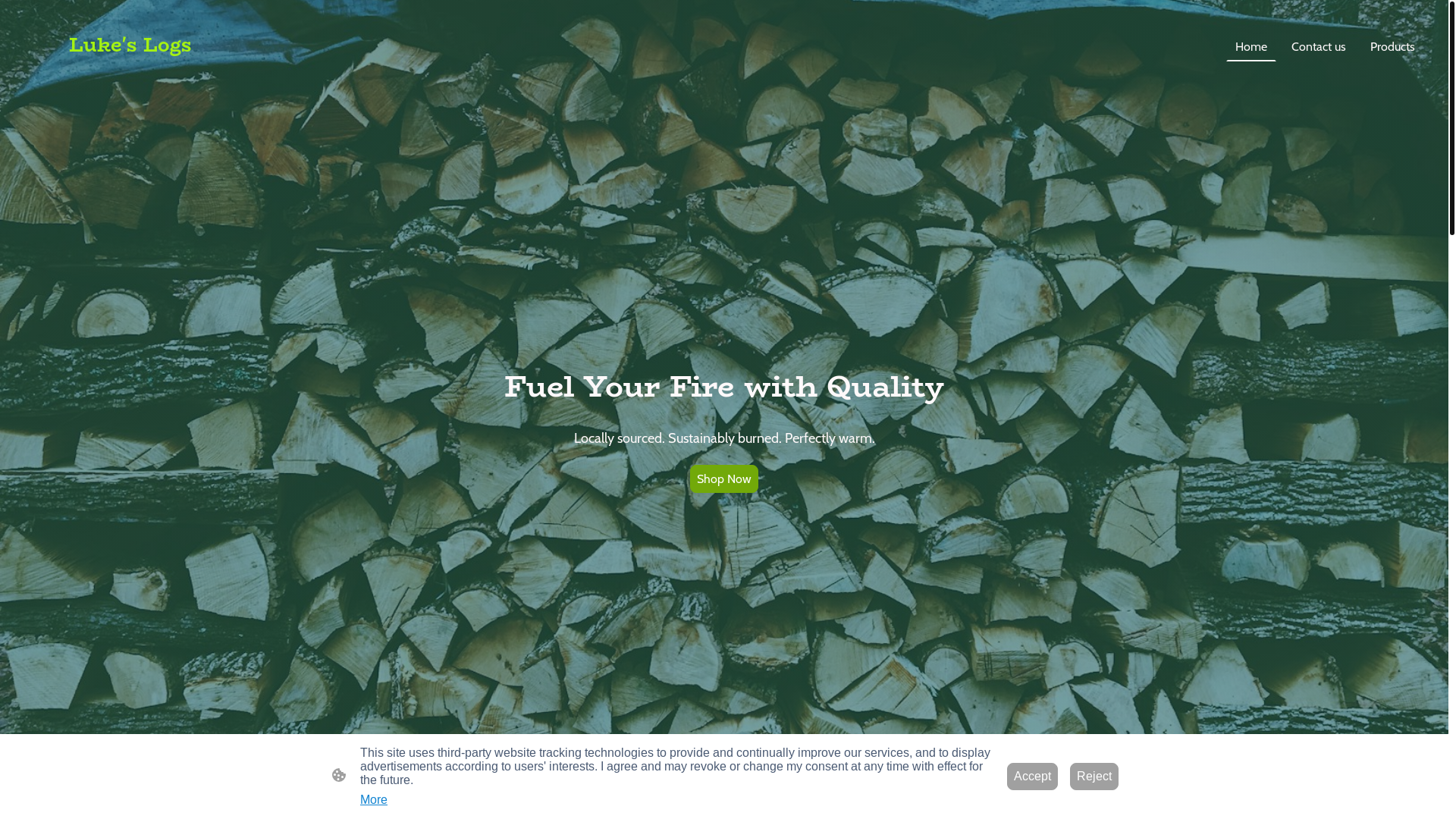 website screenshot of https://lukeslogs.co.uk/