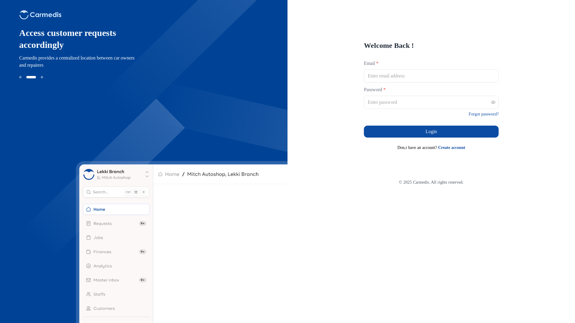 website screenshot of https://carmedis-saas.pages.dev/