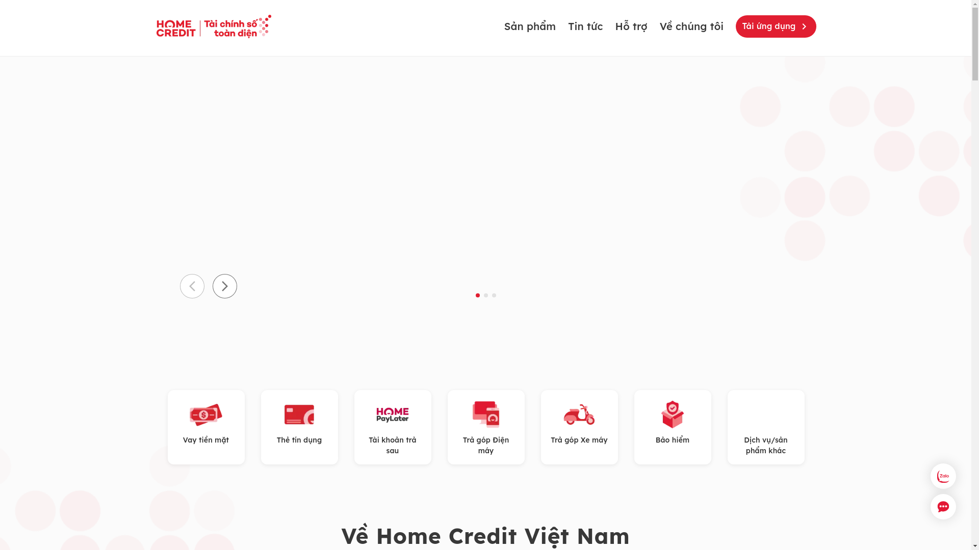 website screenshot of https://homecredit.vn/