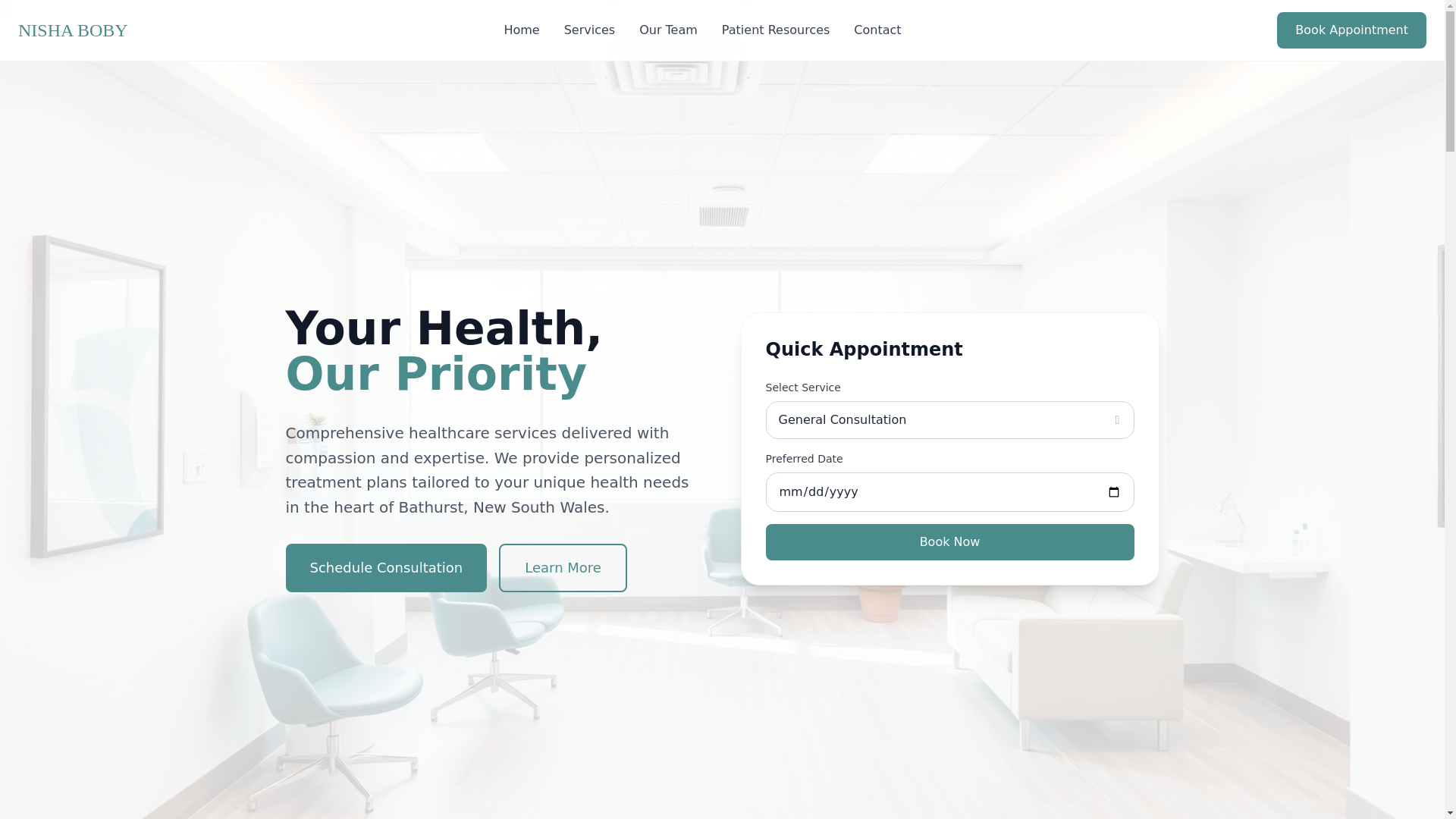website screenshot of https://bobynishas.pro/
