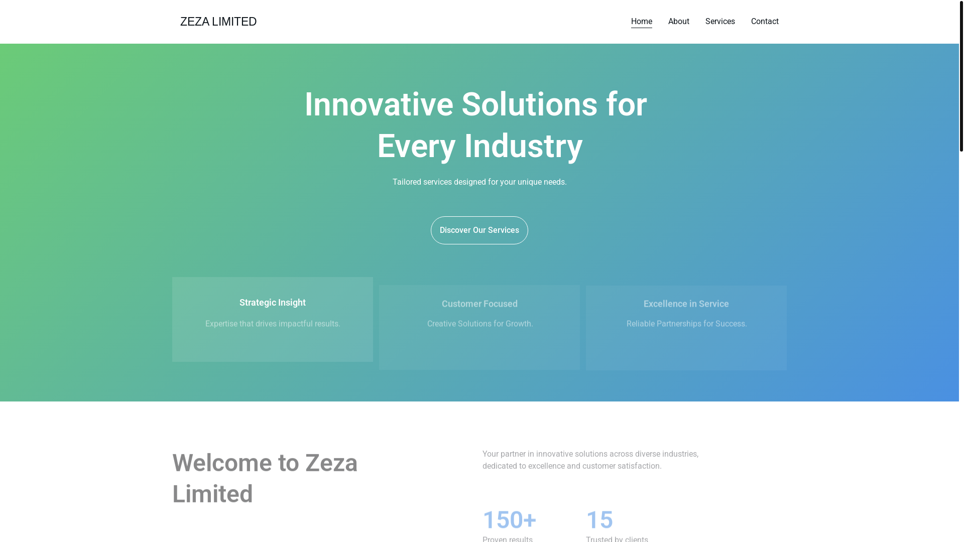 website screenshot of https://zezalimited.com/