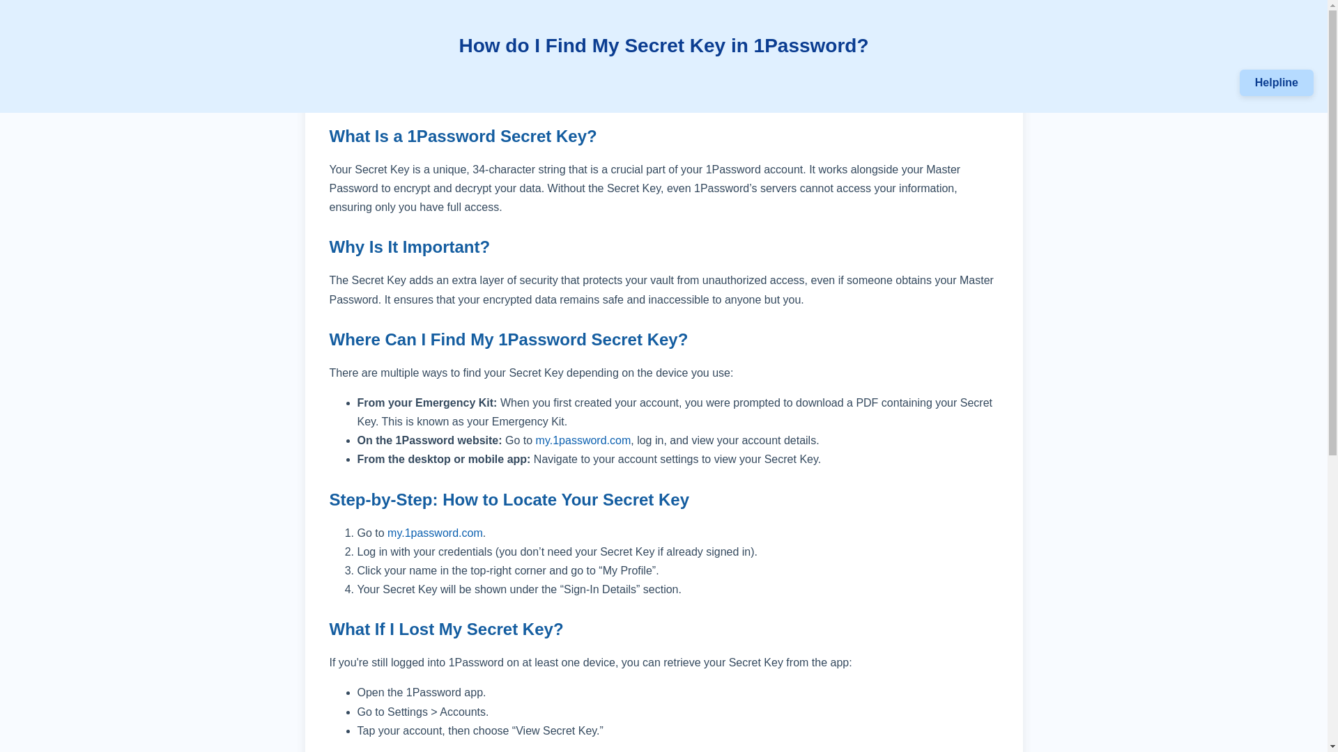 website screenshot of https://secret-key-1password.pages.dev/