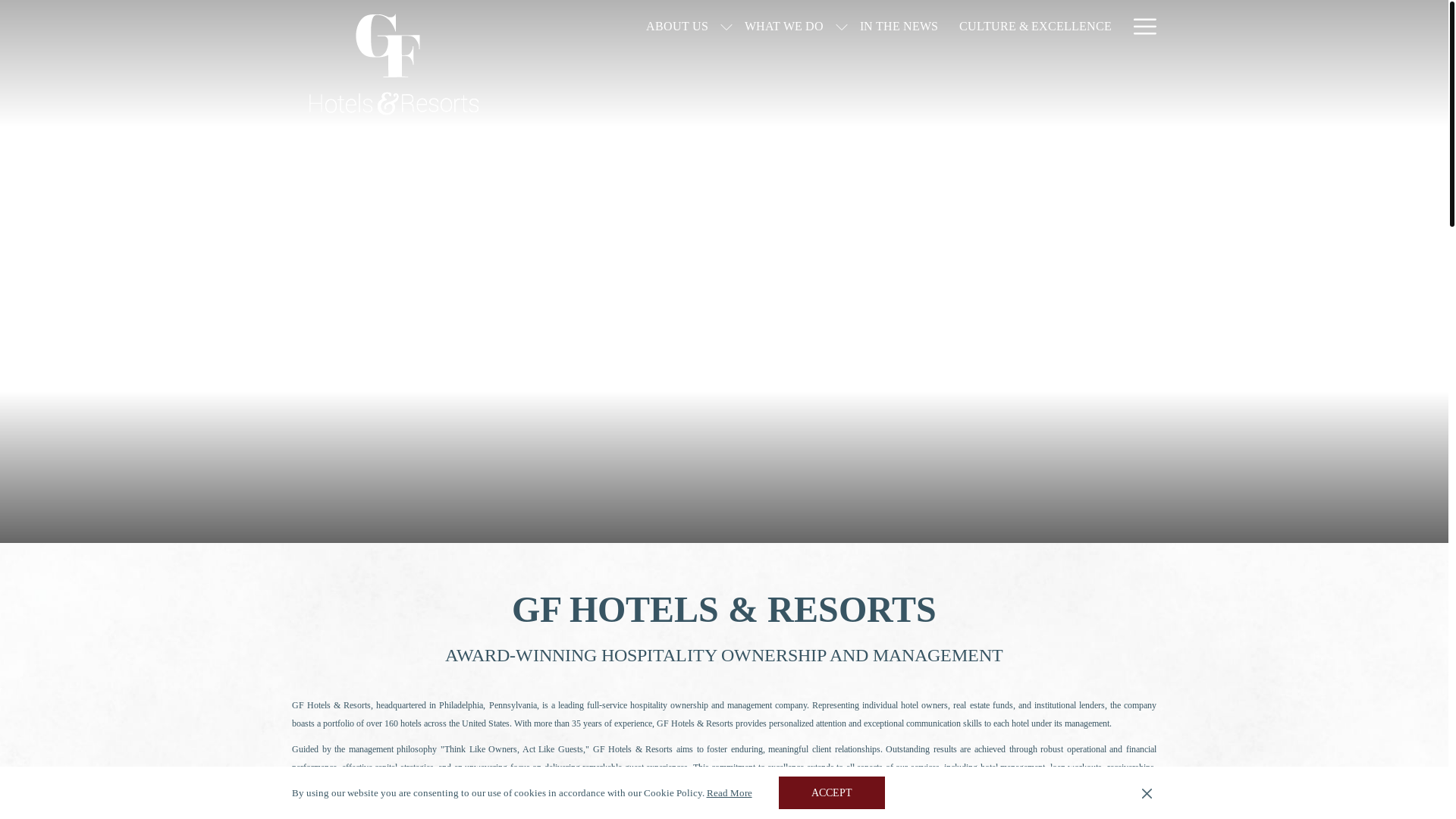 website screenshot of http://gfhotels.com/
