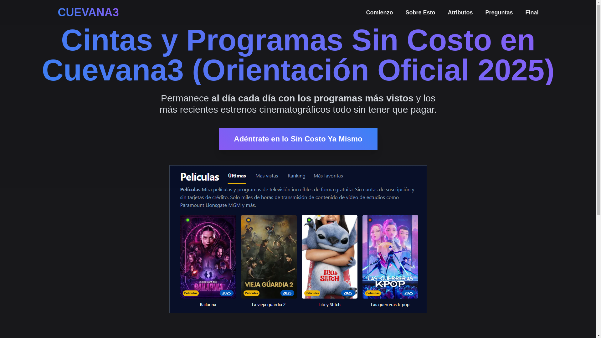 website screenshot of https://cuevana3-0lha.pages.dev/