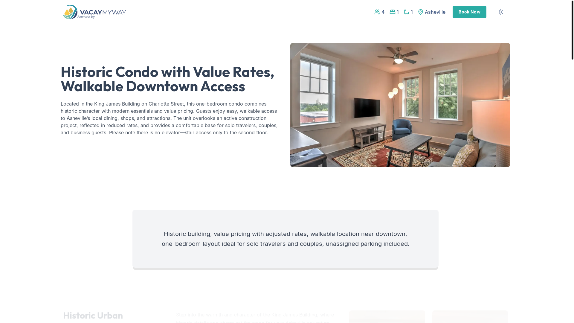 website screenshot of https://savvyblueridge.vacations/