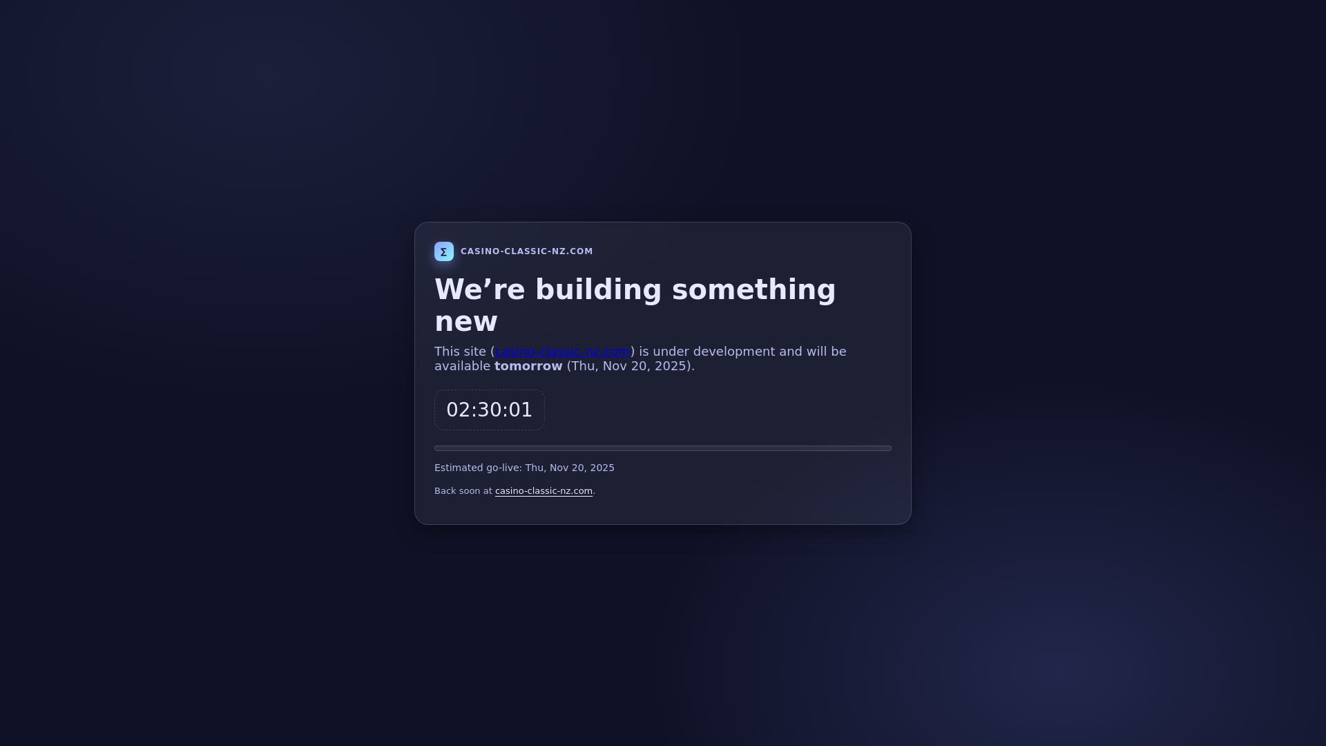 website screenshot of https://casino-classic-nz.com/