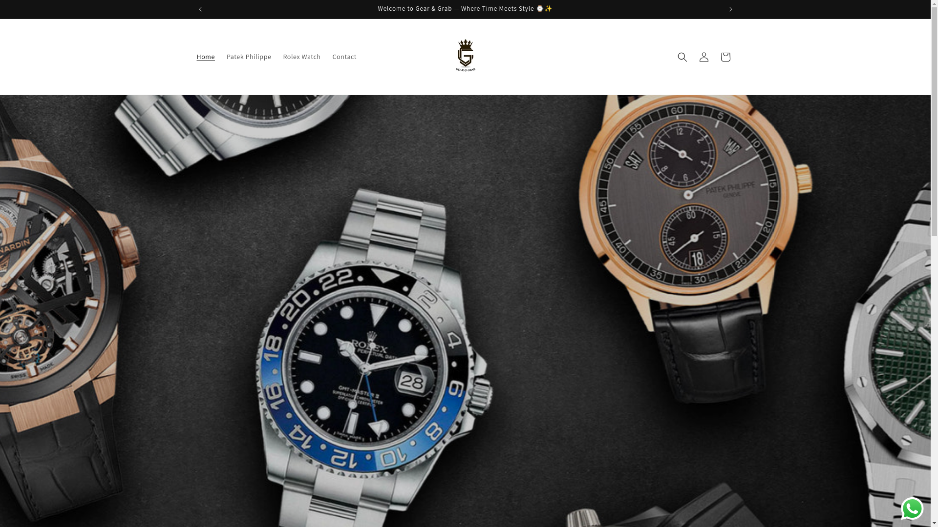 website screenshot of https://gearandgrab.store/
