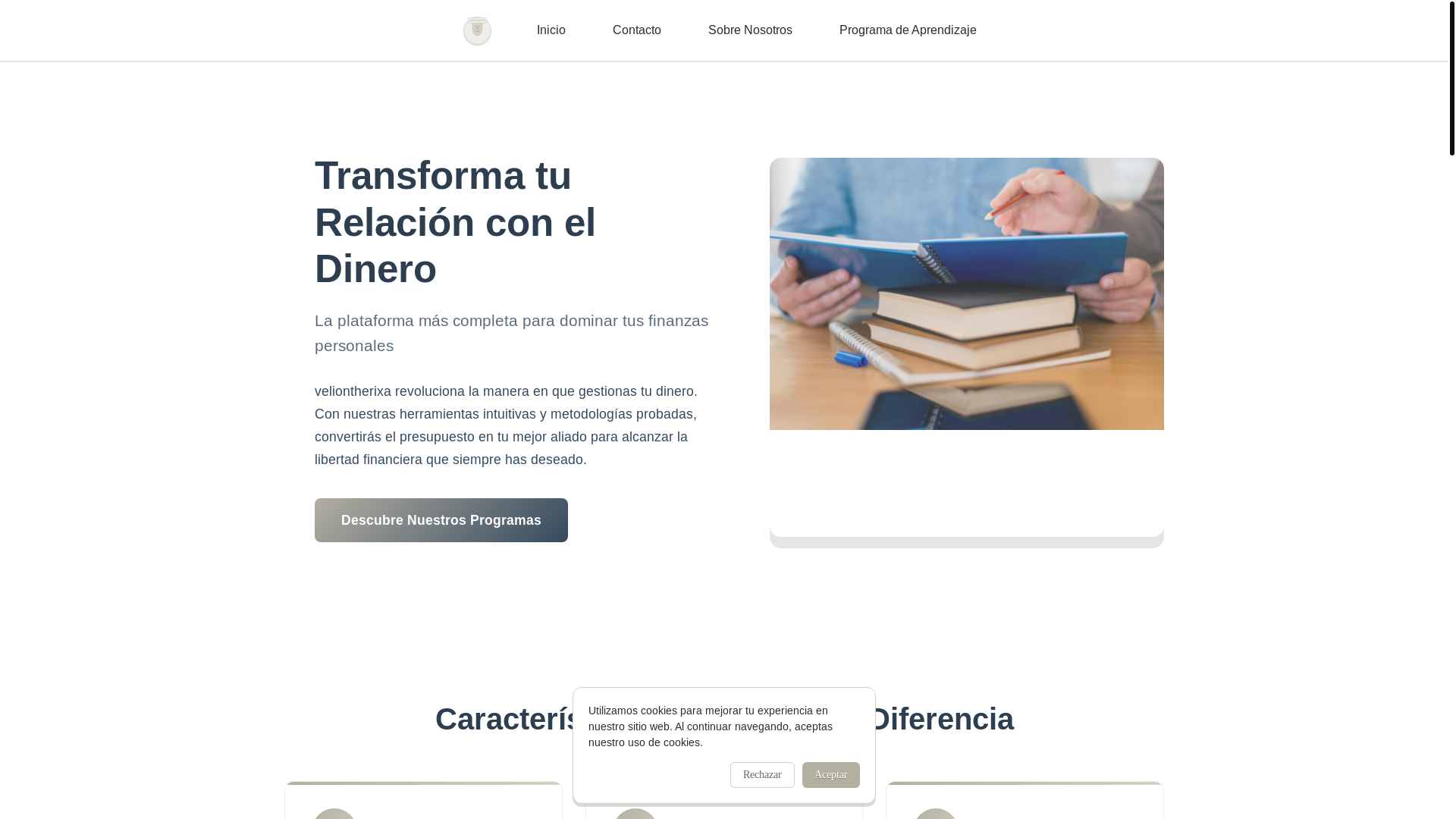 website screenshot of https://veliontherixa.com/