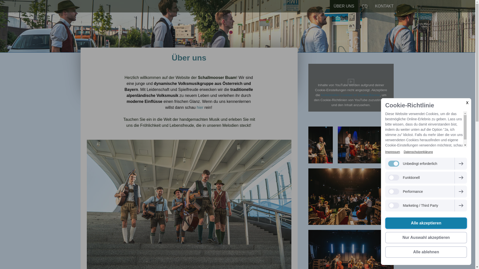 website screenshot of https://schallmooserbuam.at/