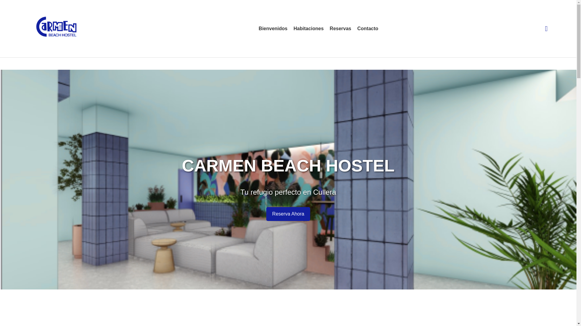 website screenshot of https://carmenbeachhostel.es/