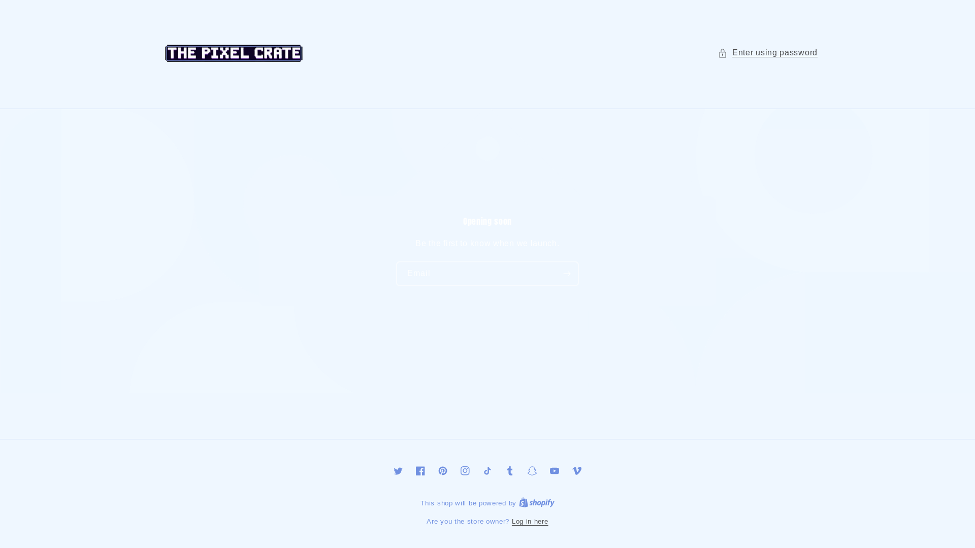 website screenshot of https://thepixelcrate.shop/