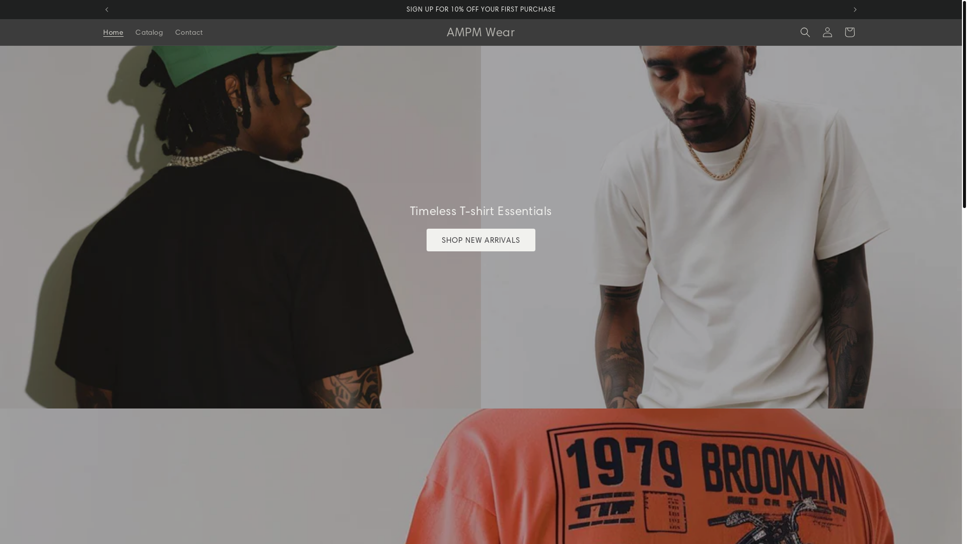 website screenshot of https://shopampmstore.com/