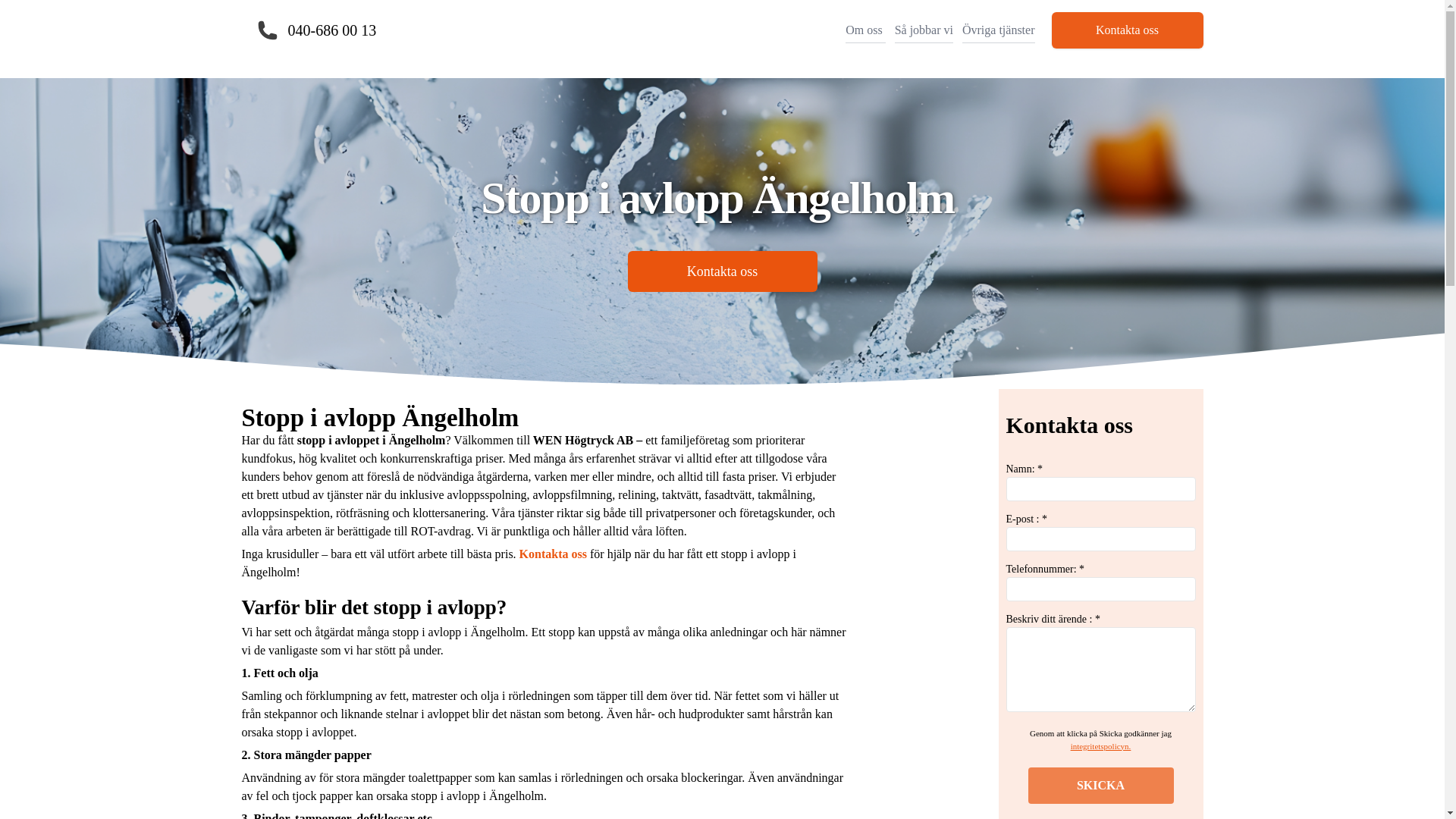 website screenshot of https://stoppiavloppangelholm.se/