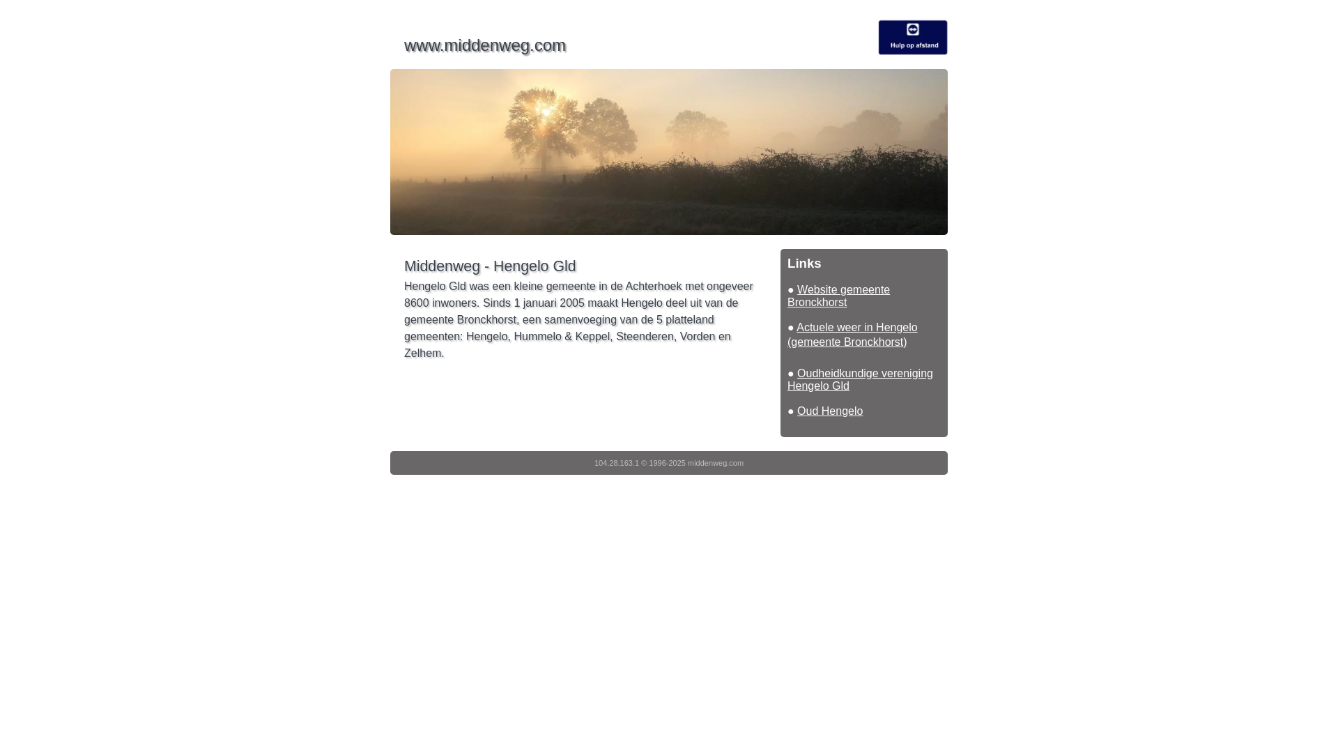 website screenshot of https://www.middenweg.com/
