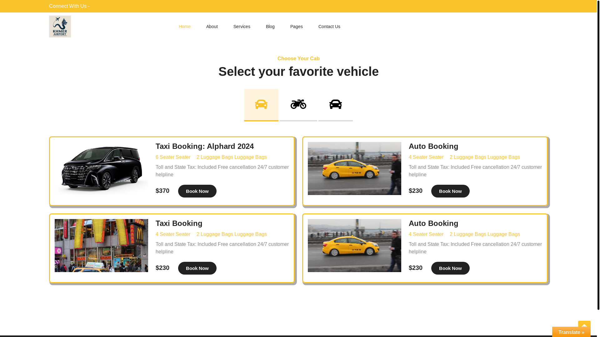 website screenshot of https://khmerairport.com/