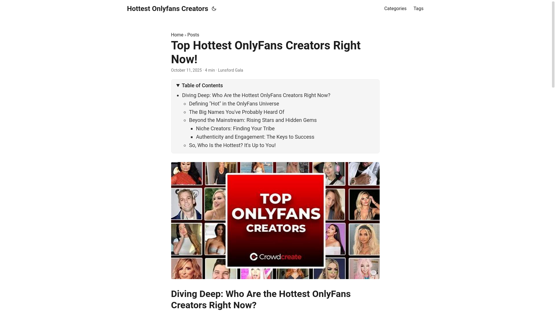 website screenshot of https://hottest-onlyfans-creators.pages.dev/