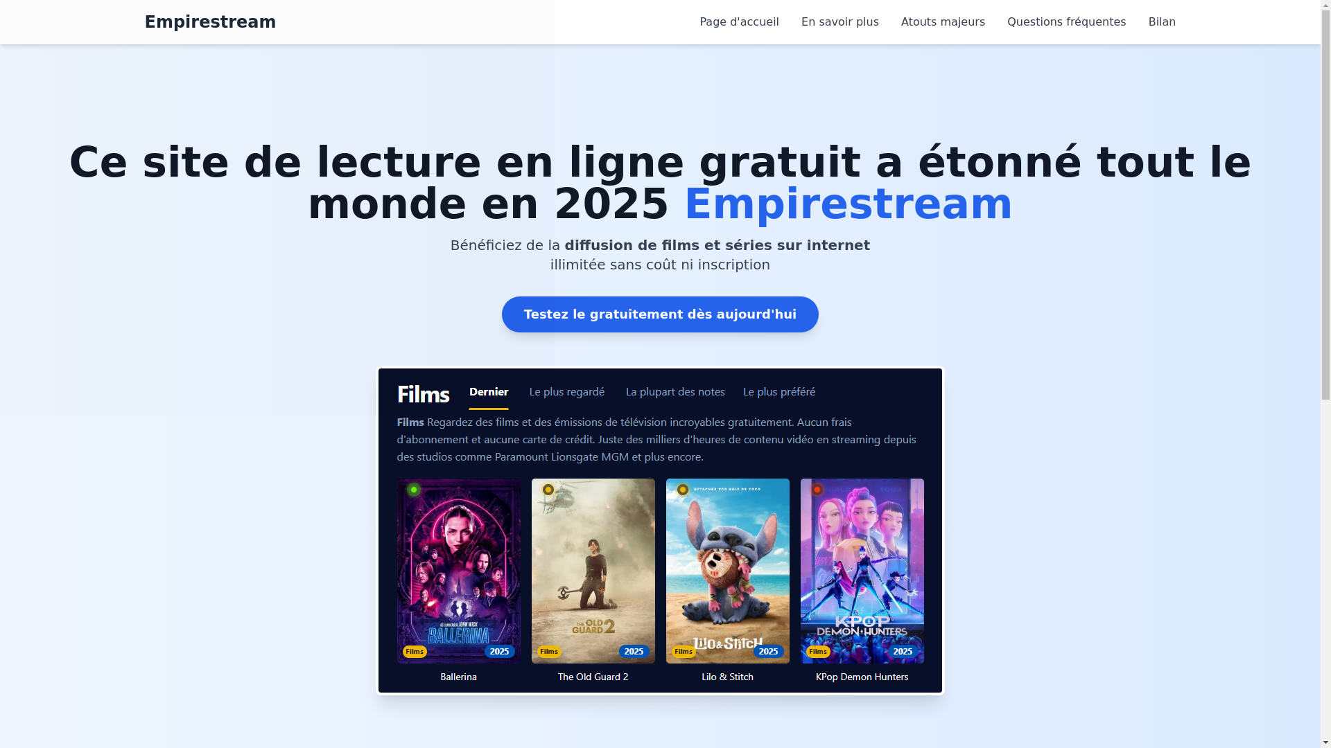 website screenshot of https://empirestream-vuer.pages.dev/