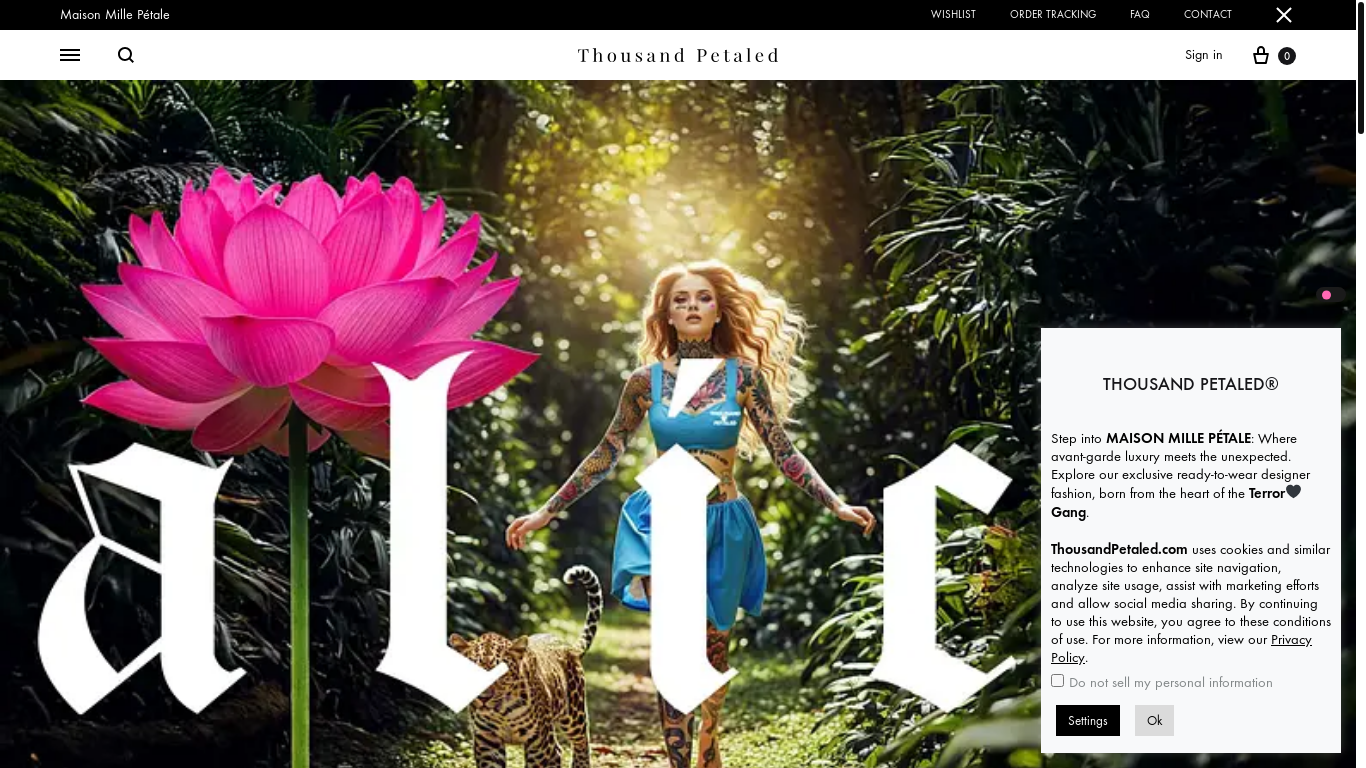 website screenshot of https://aliceinlotus.com/