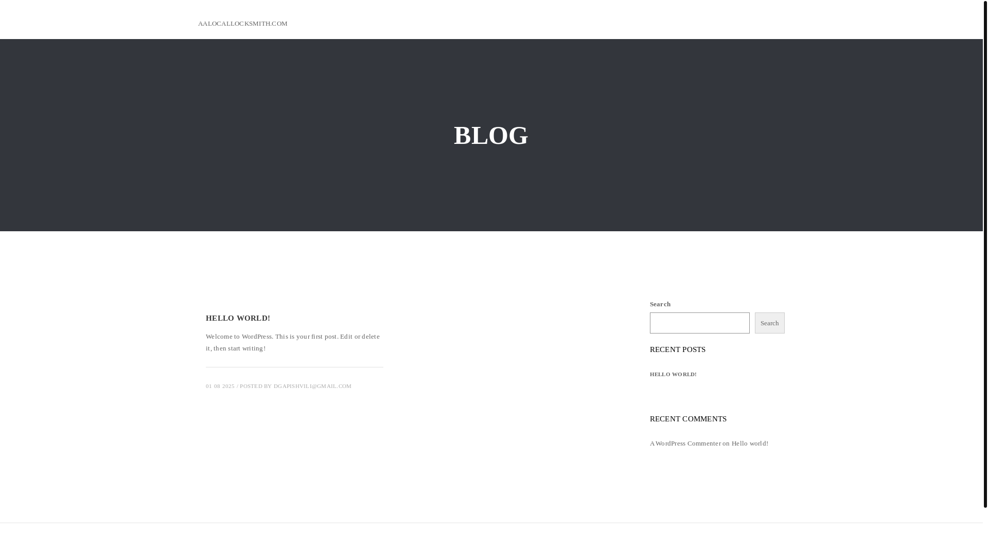 website screenshot of https://aalocallocksmith.com/