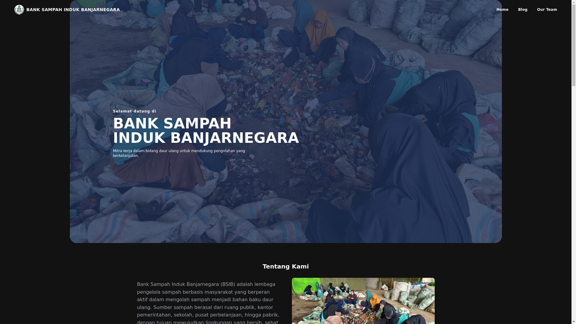 website screenshot of https://banksampahindukbna.site/