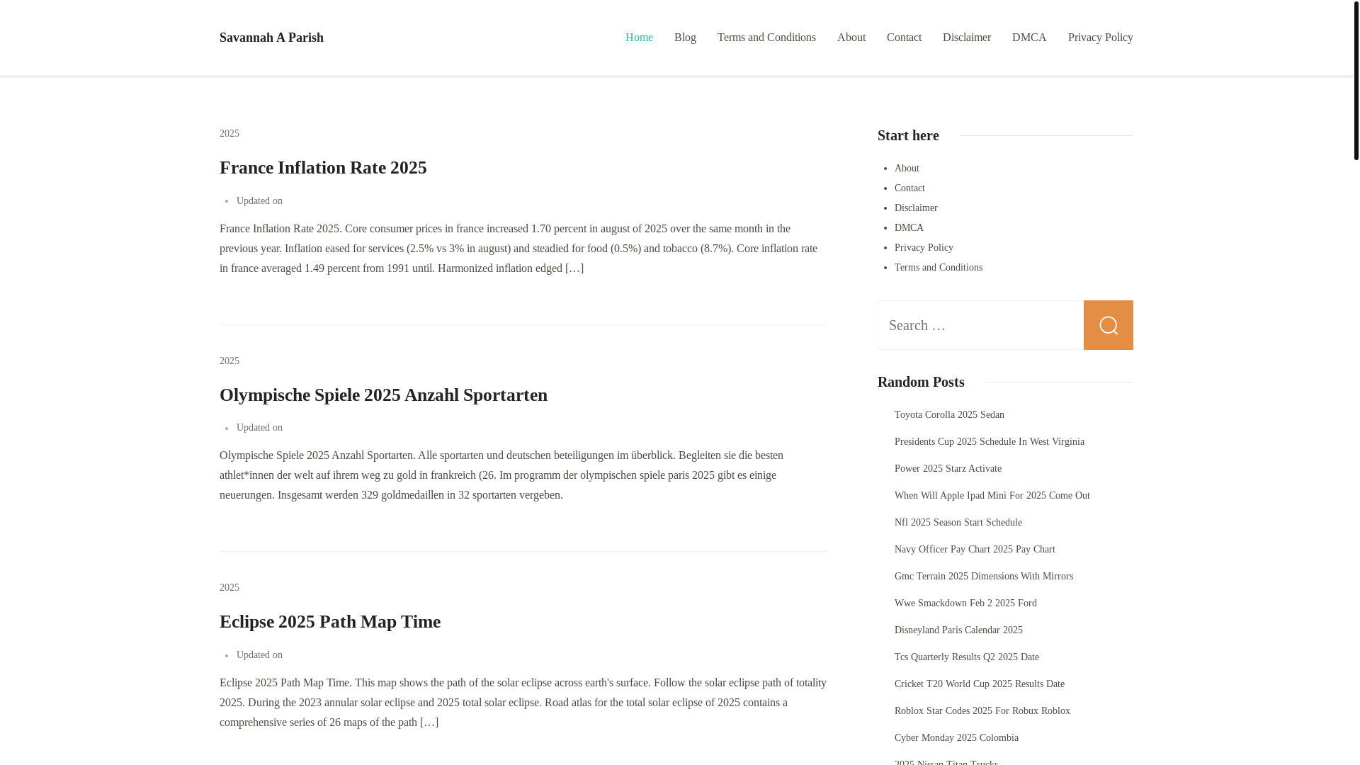 website screenshot of https://savannahaparish.pages.dev/