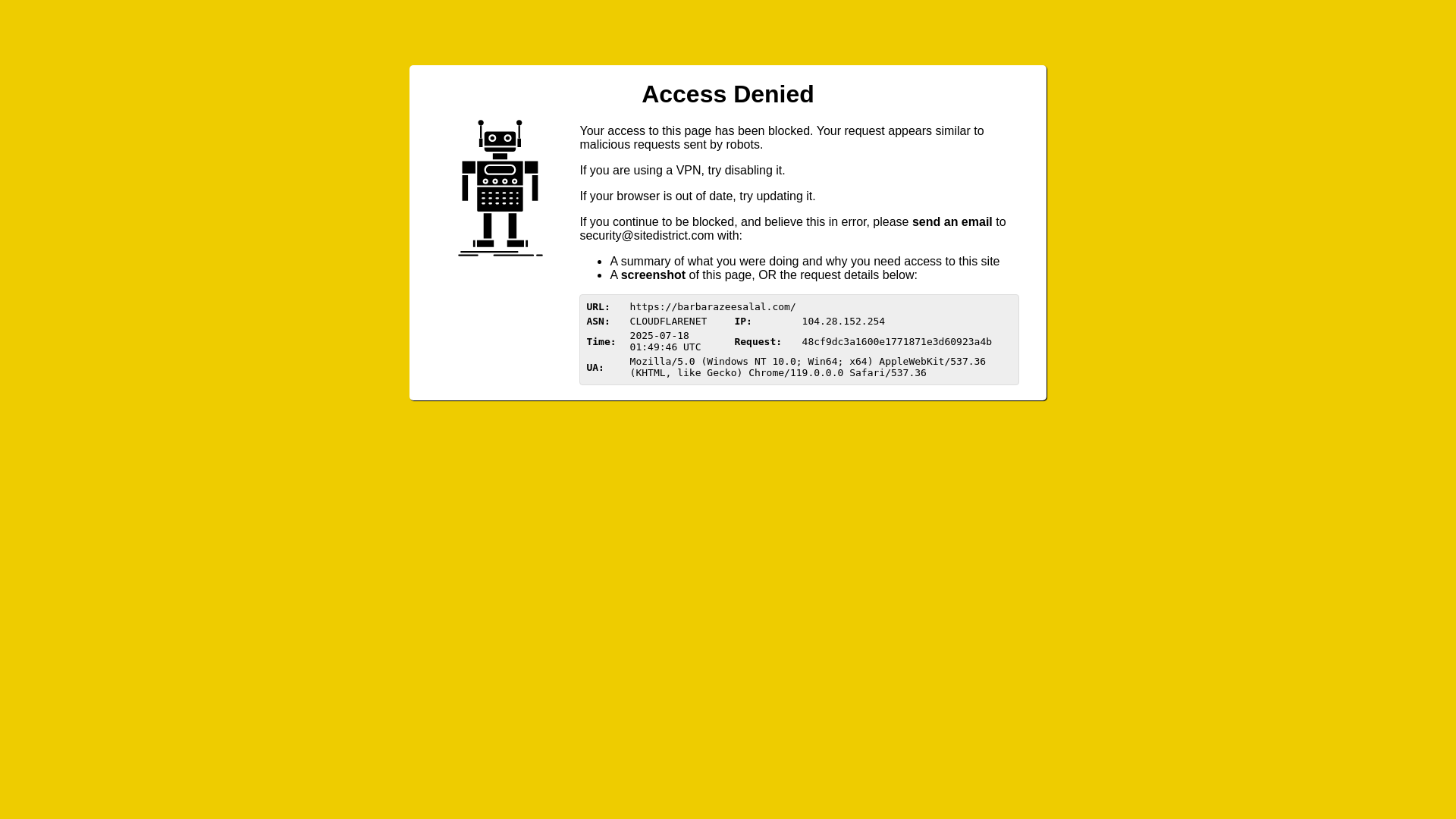 website screenshot of https://barbarazeesalal.com/