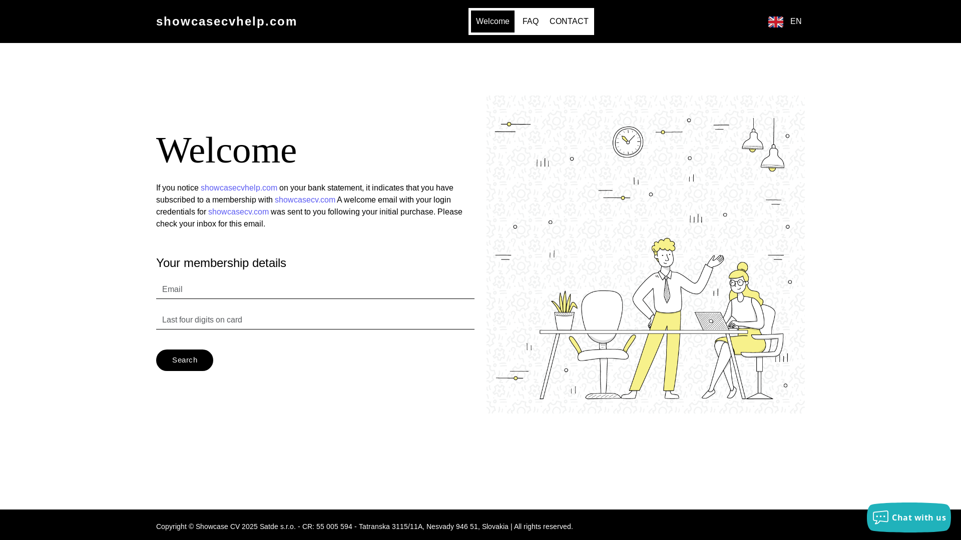 website screenshot of https://showcasecvhelp.com/