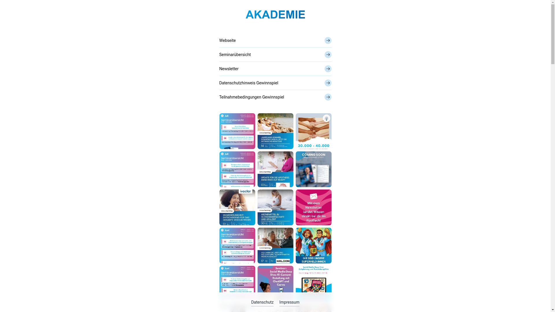 website screenshot of https://quicklinks-akademie.pages.dev/