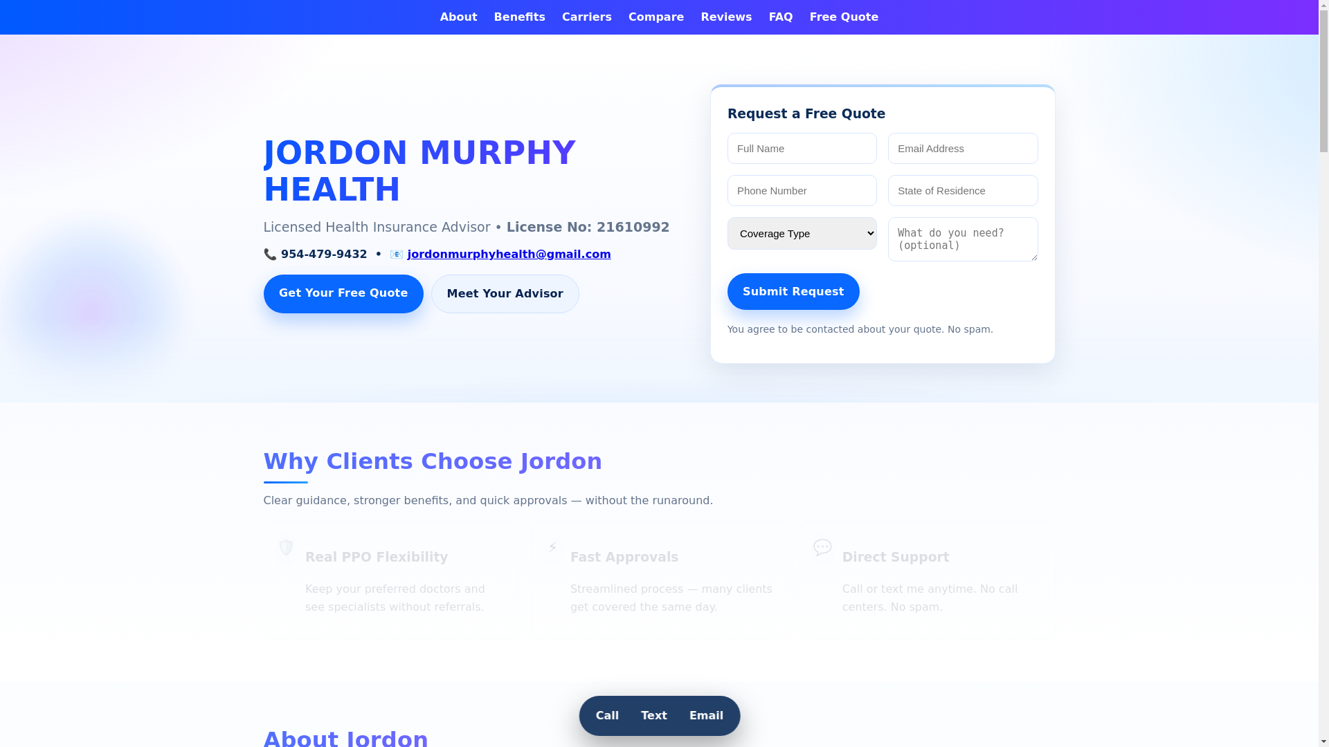 website screenshot of https://jordonmurphyhealth.com/