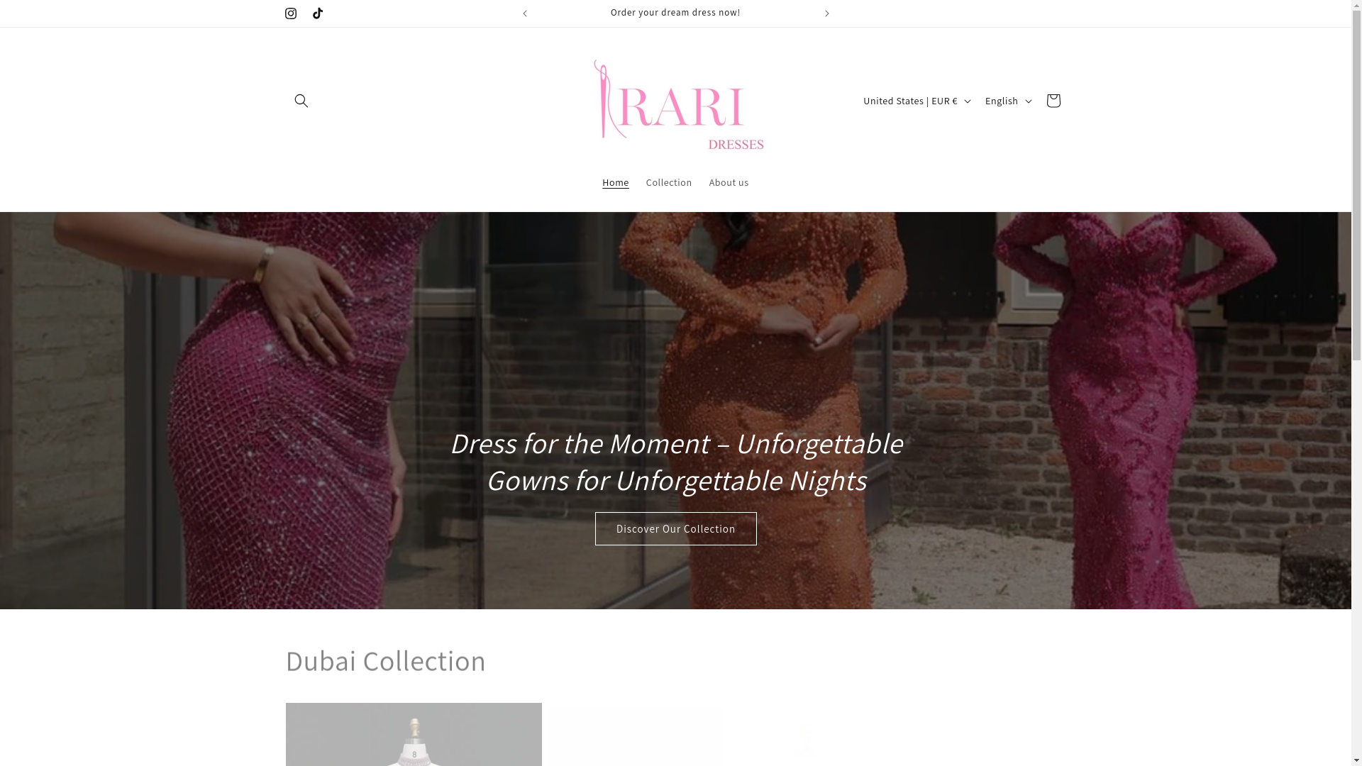 website screenshot of https://iraridresses.nl/