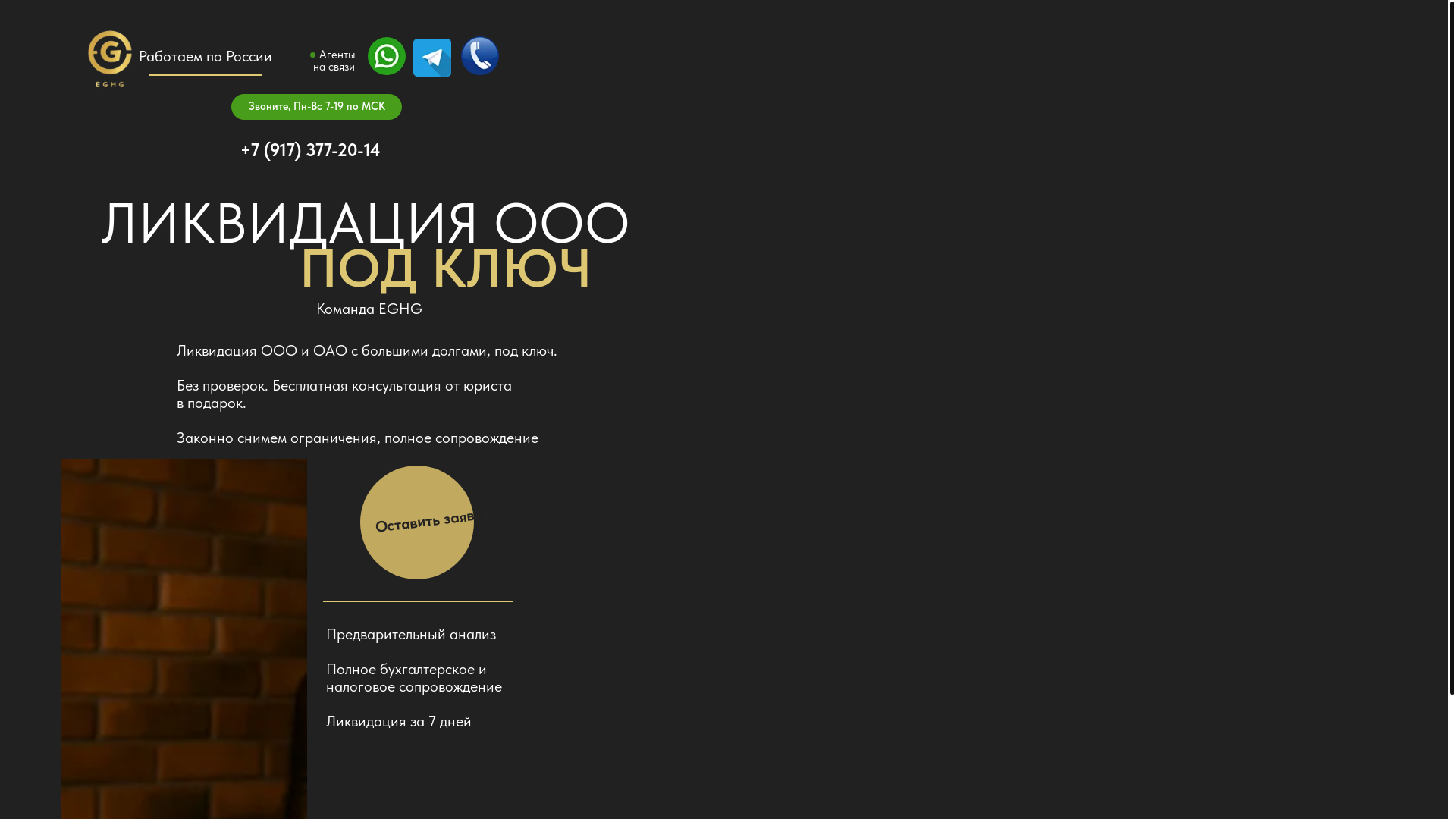 website screenshot of https://eg-liquidation.ru/