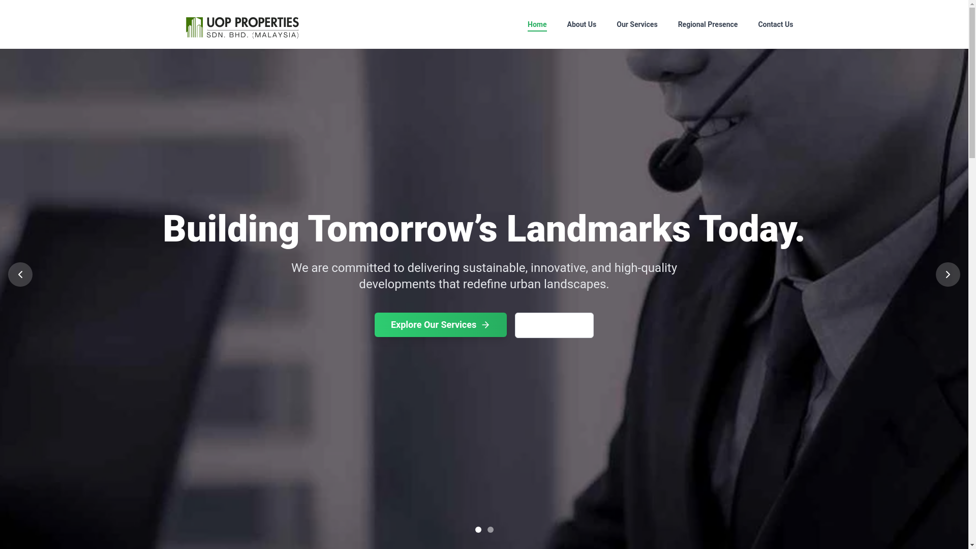 website screenshot of https://uopproperties.com/