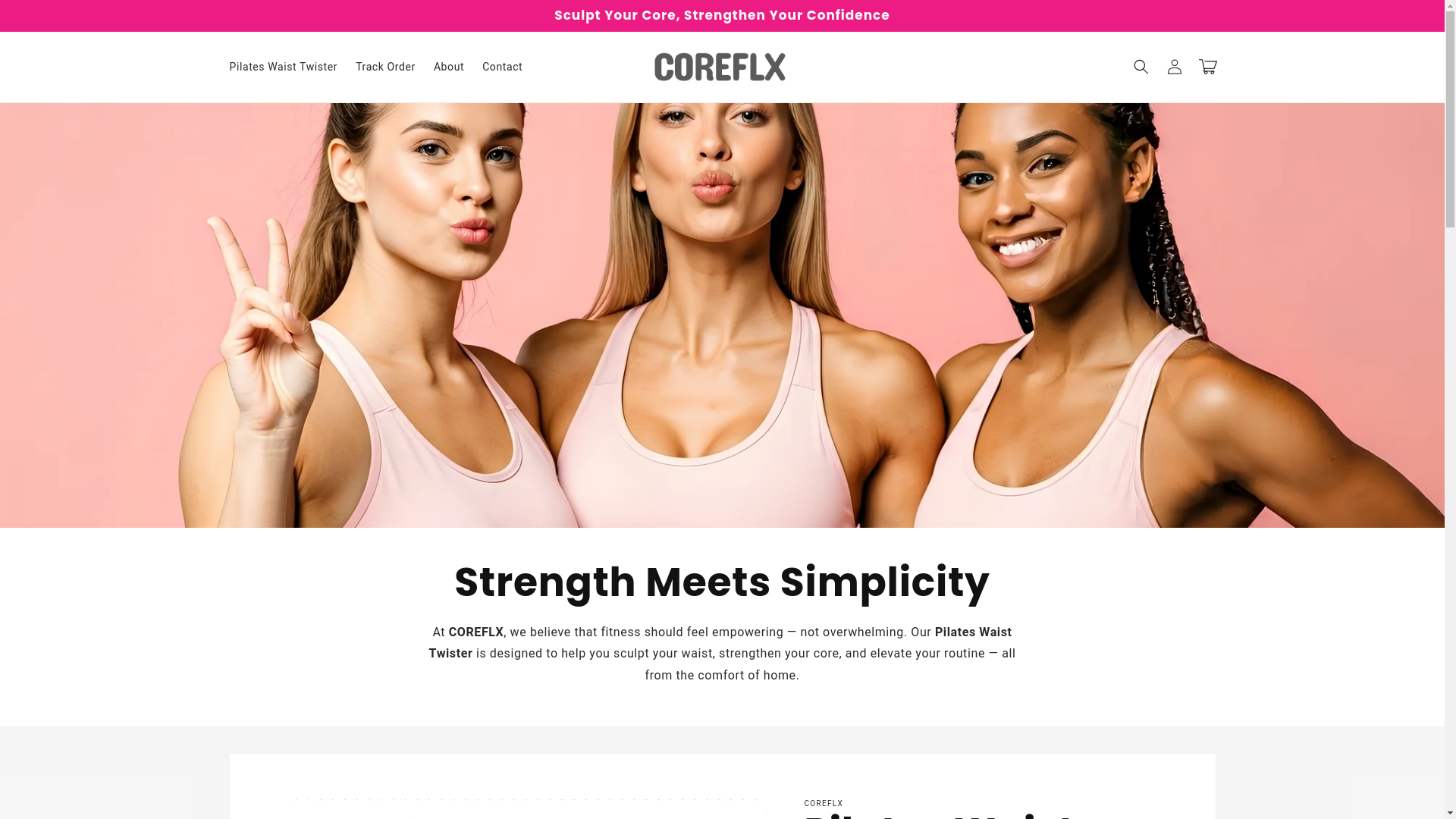 website screenshot of https://coreflx.store/