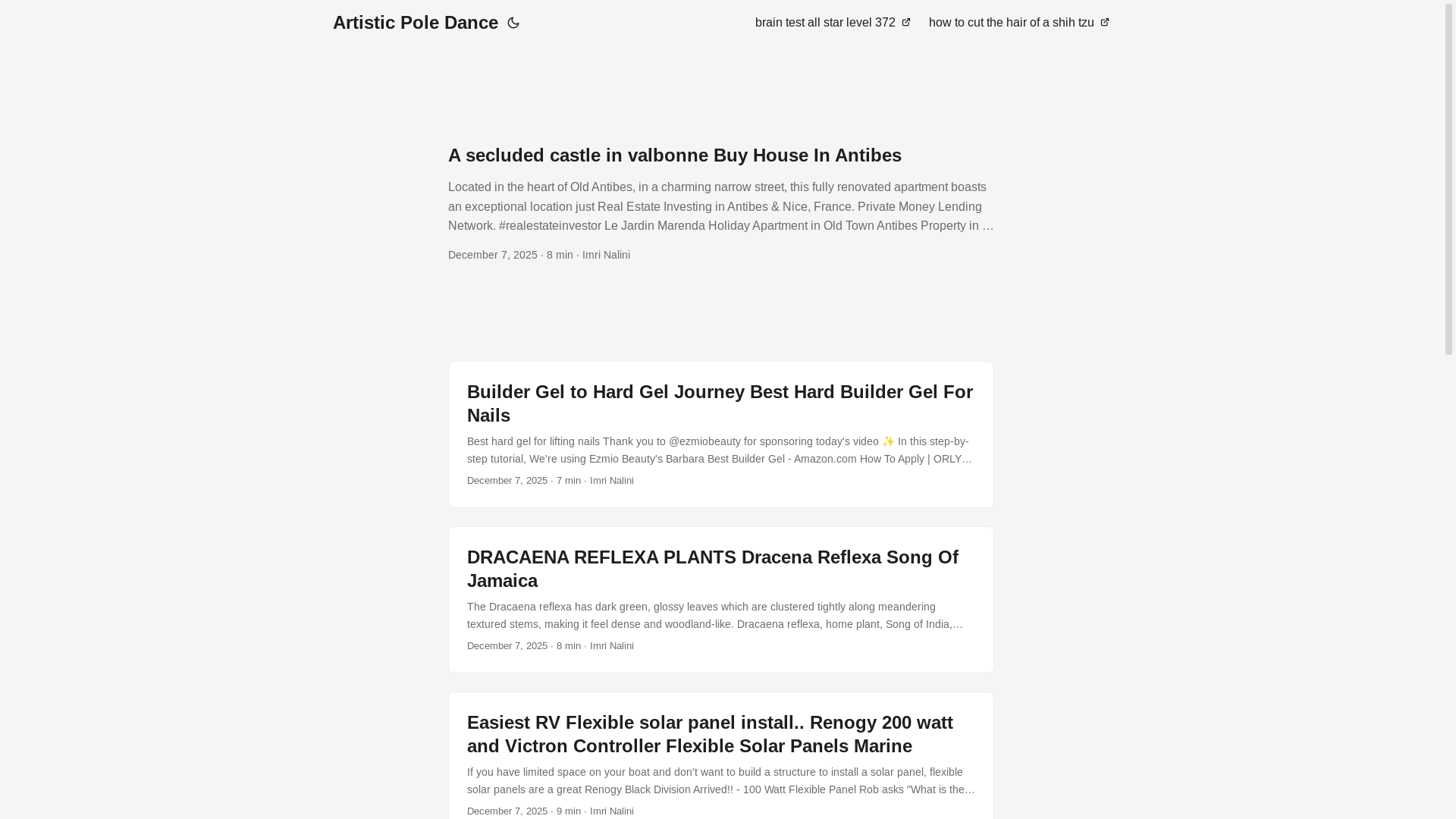 website screenshot of https://artisticpoledance2.pages.dev/