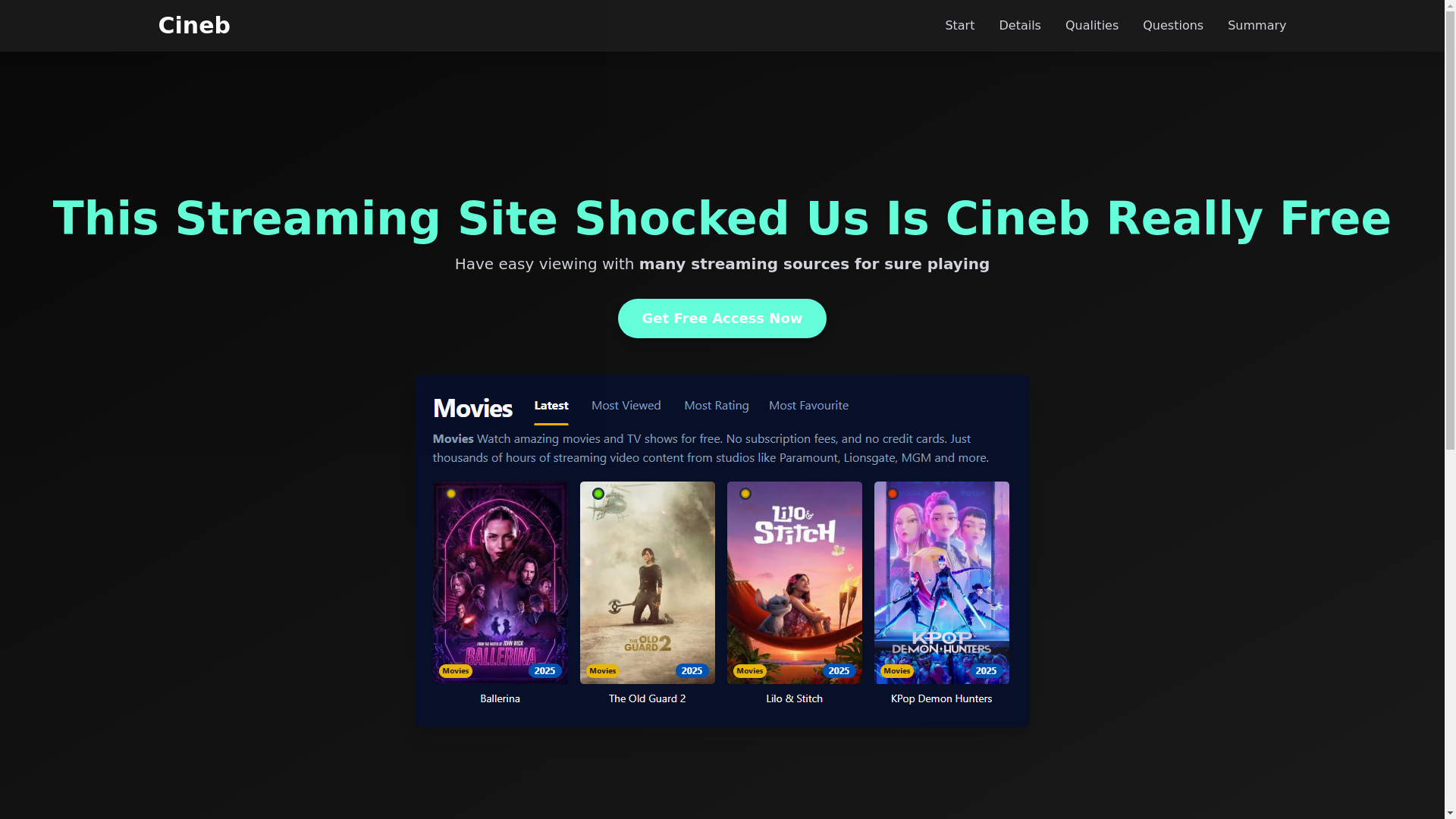 website screenshot of https://cineb-7nhq.pages.dev/