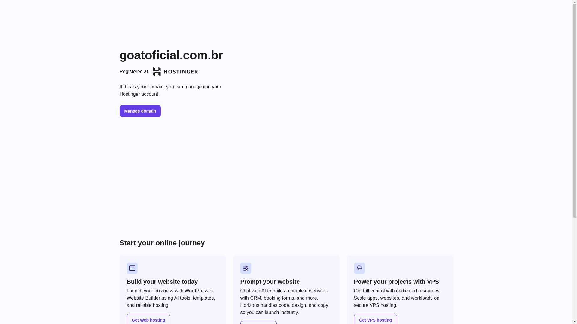 website screenshot of https://goatoficial.com.br/