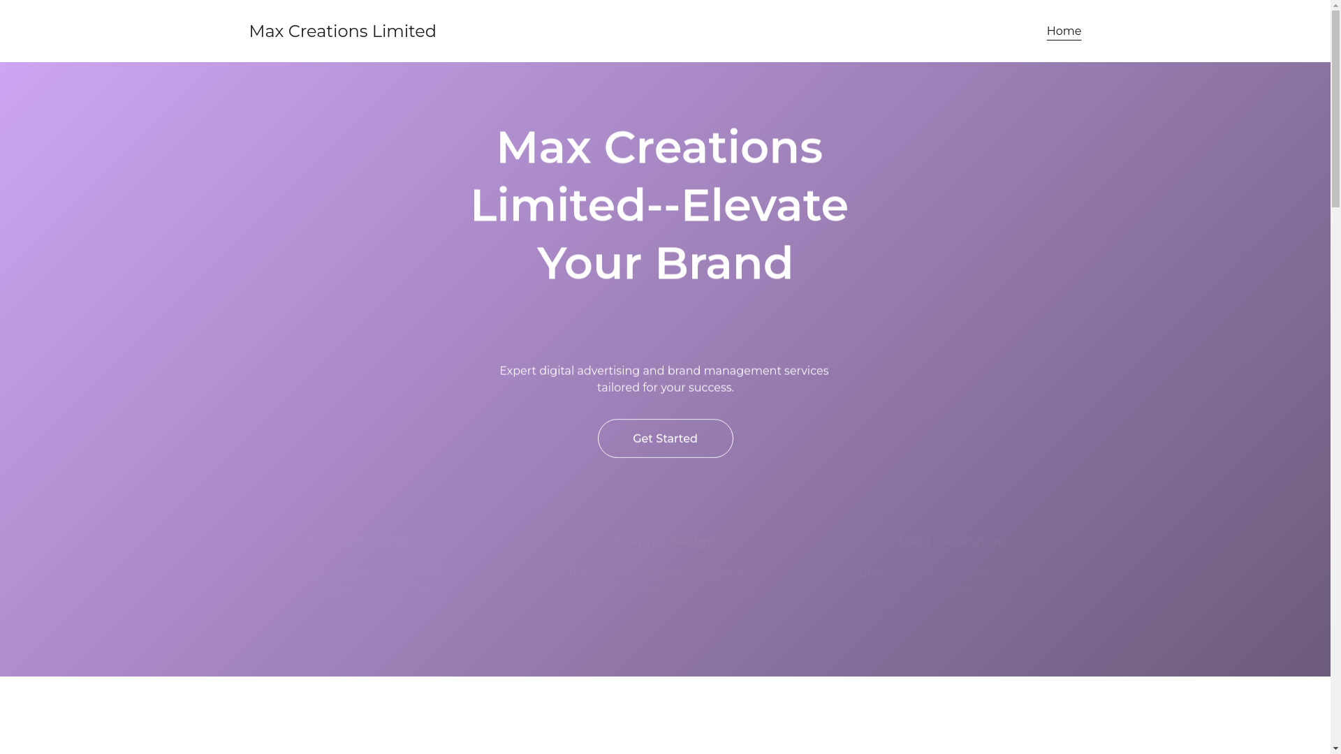 website screenshot of https://maxcreationslimited.site/