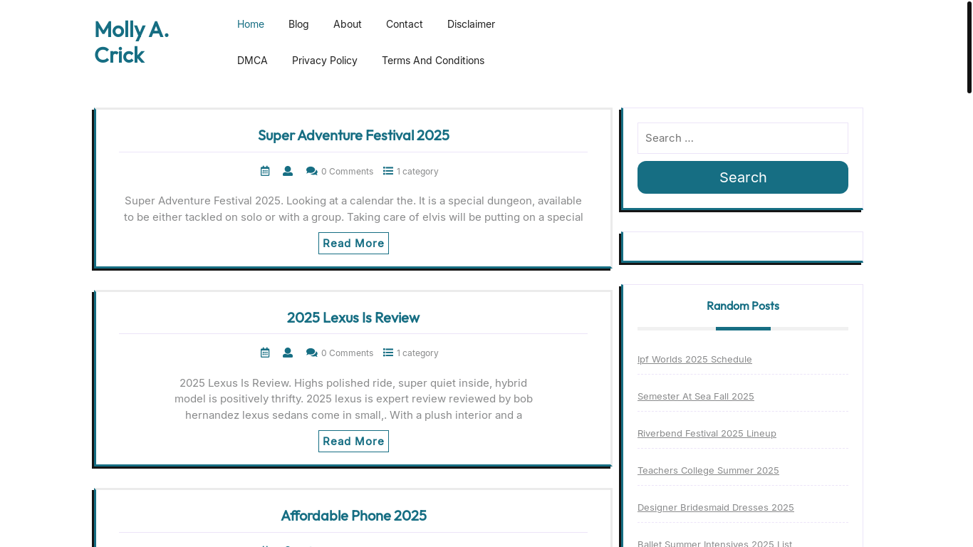 website screenshot of https://mollycricka.pages.dev/