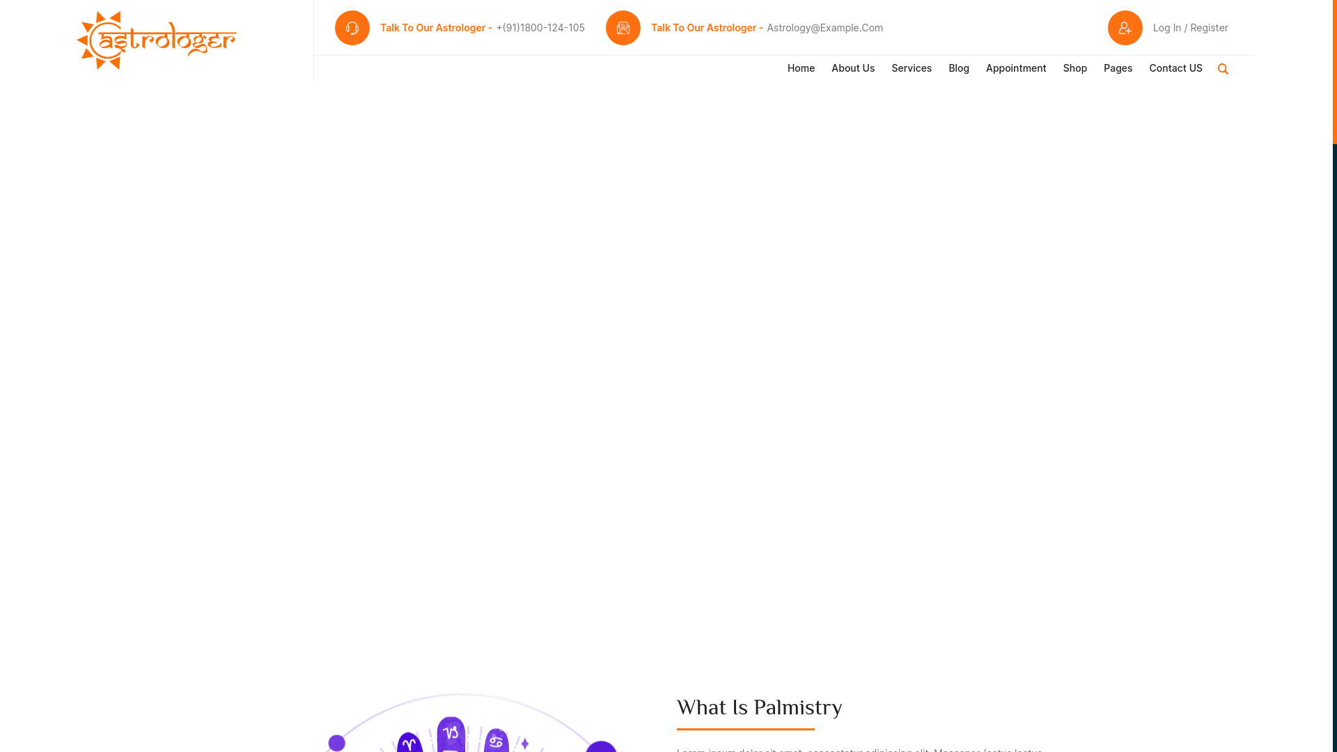 website screenshot of https://astrosurajpandey.live/
