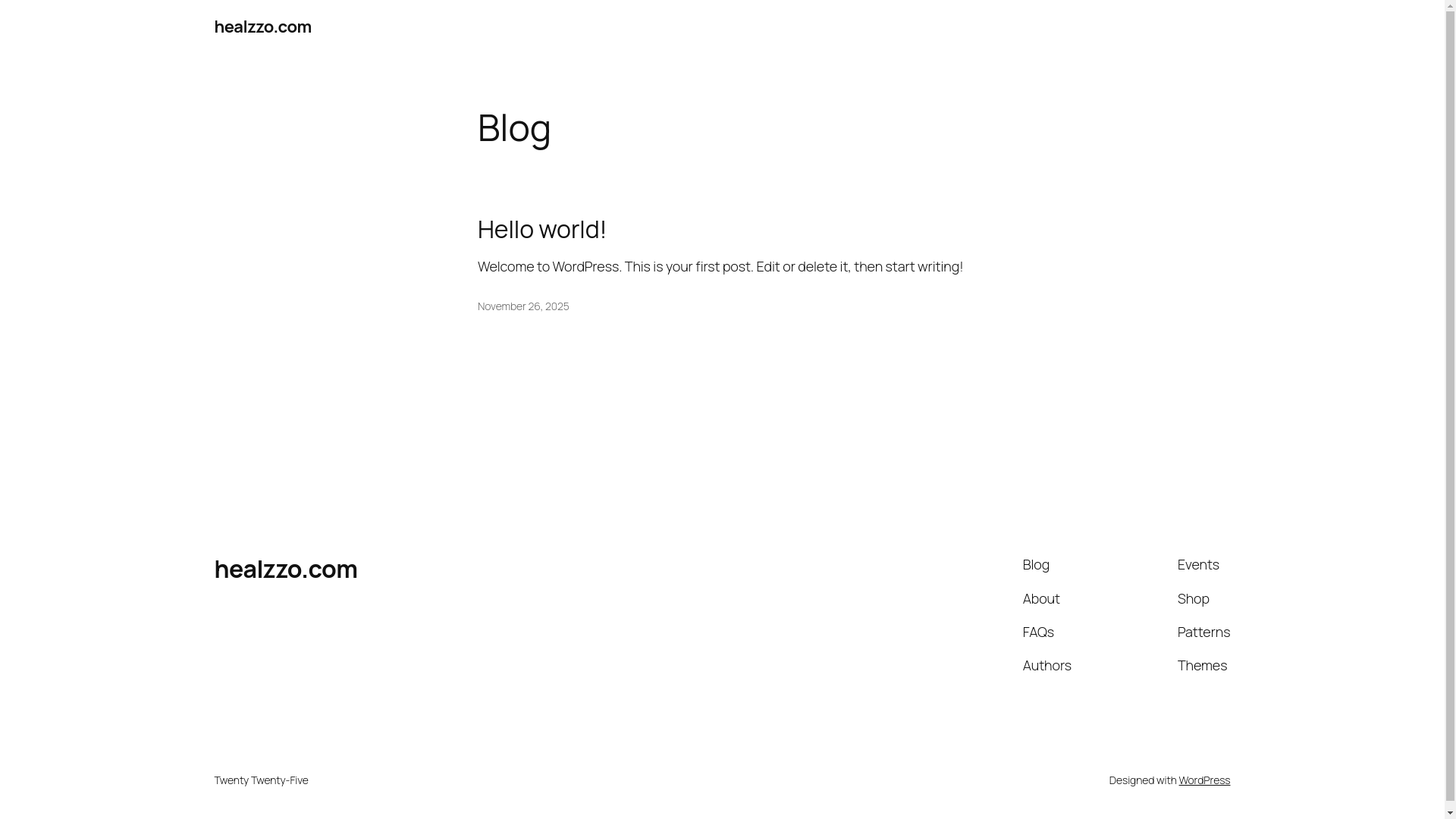 website screenshot of https://healzzo.com/