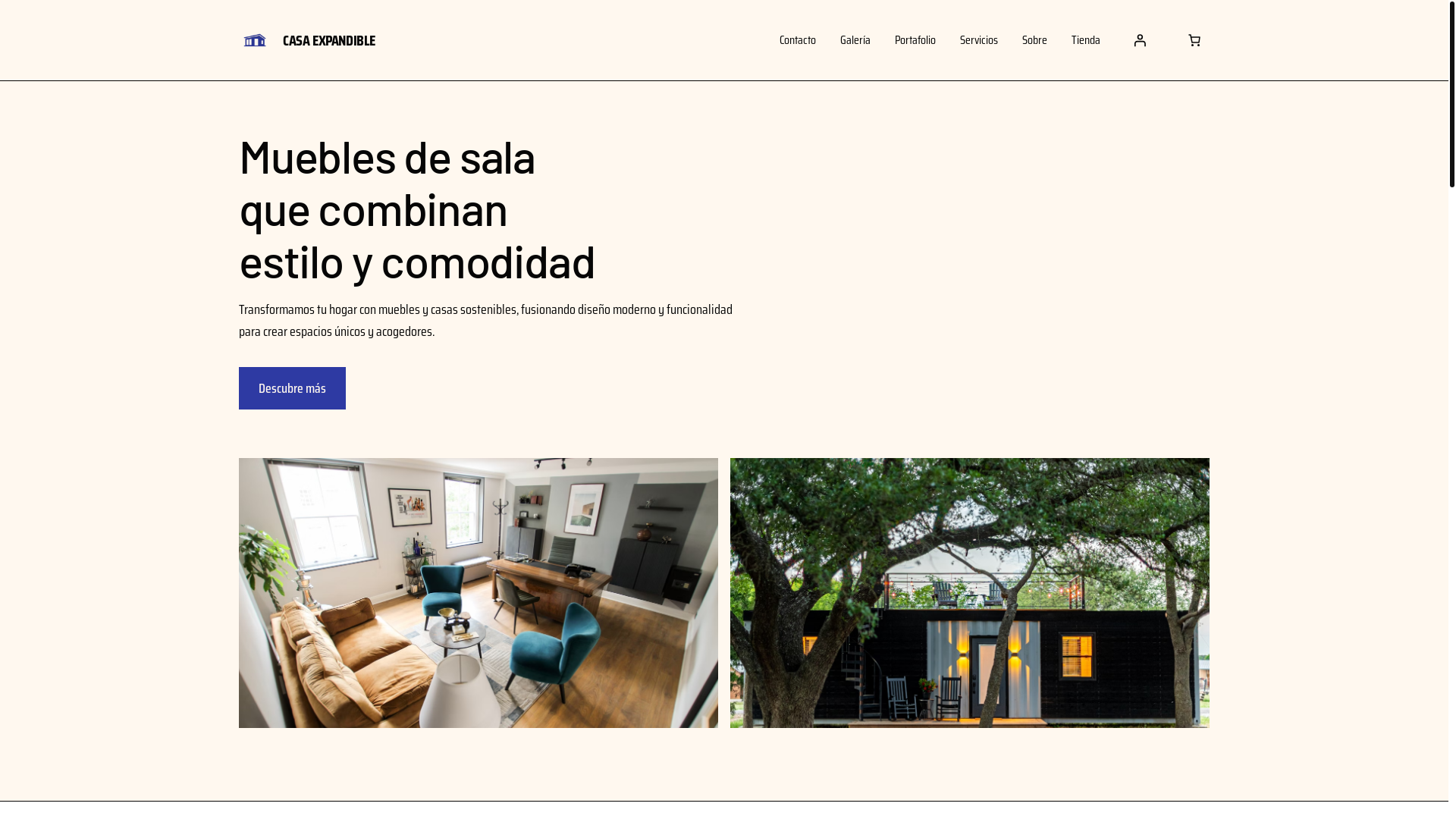 website screenshot of https://casaexpandible.com/