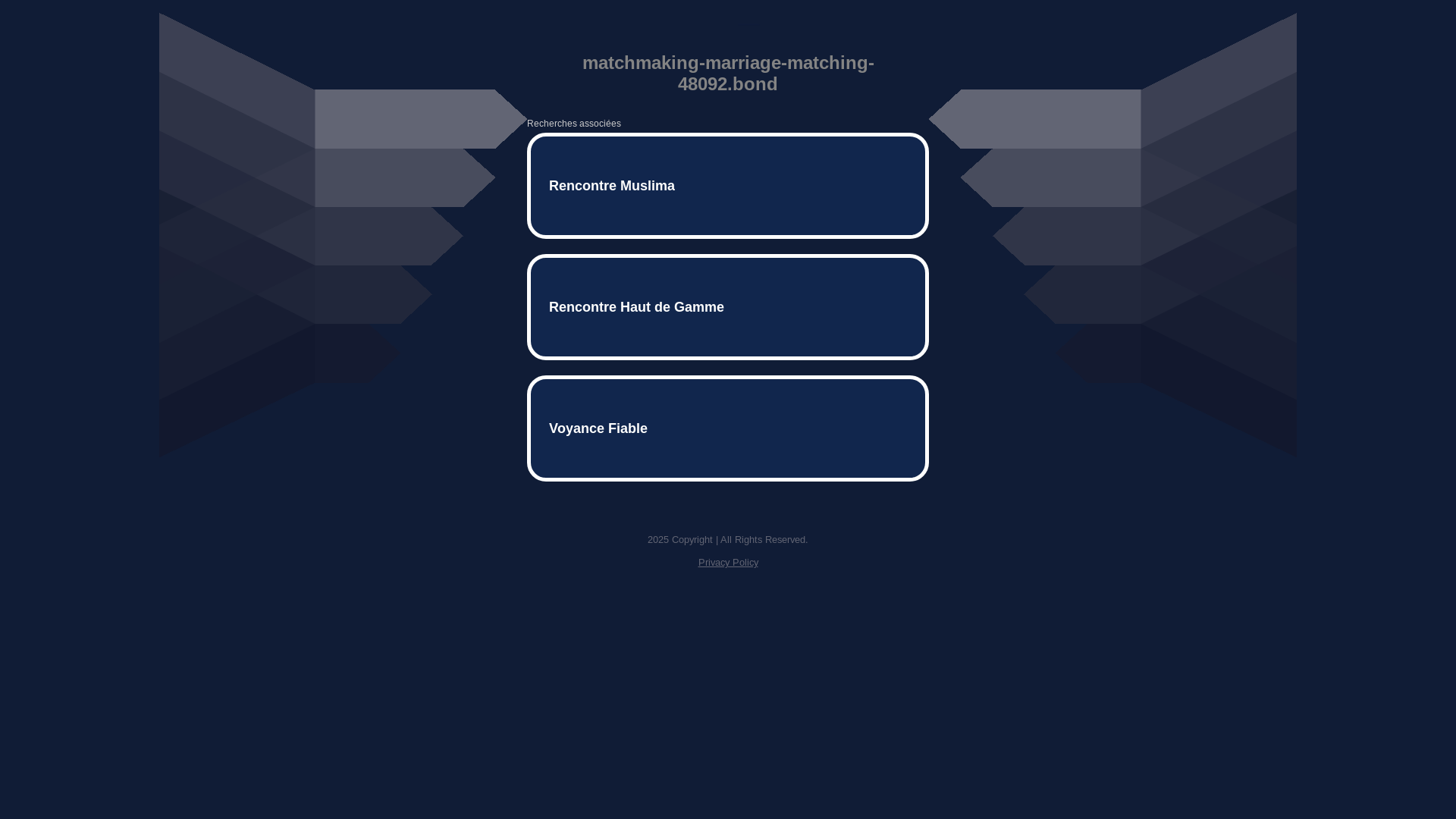 website screenshot of https://matchmaking-marriage-matching-48092.bond/