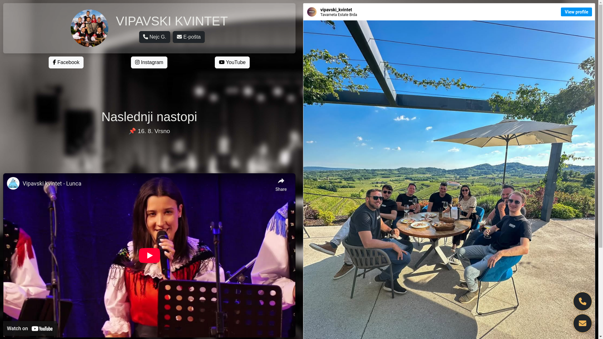 website screenshot of https://vipavski-kvintet.com/
