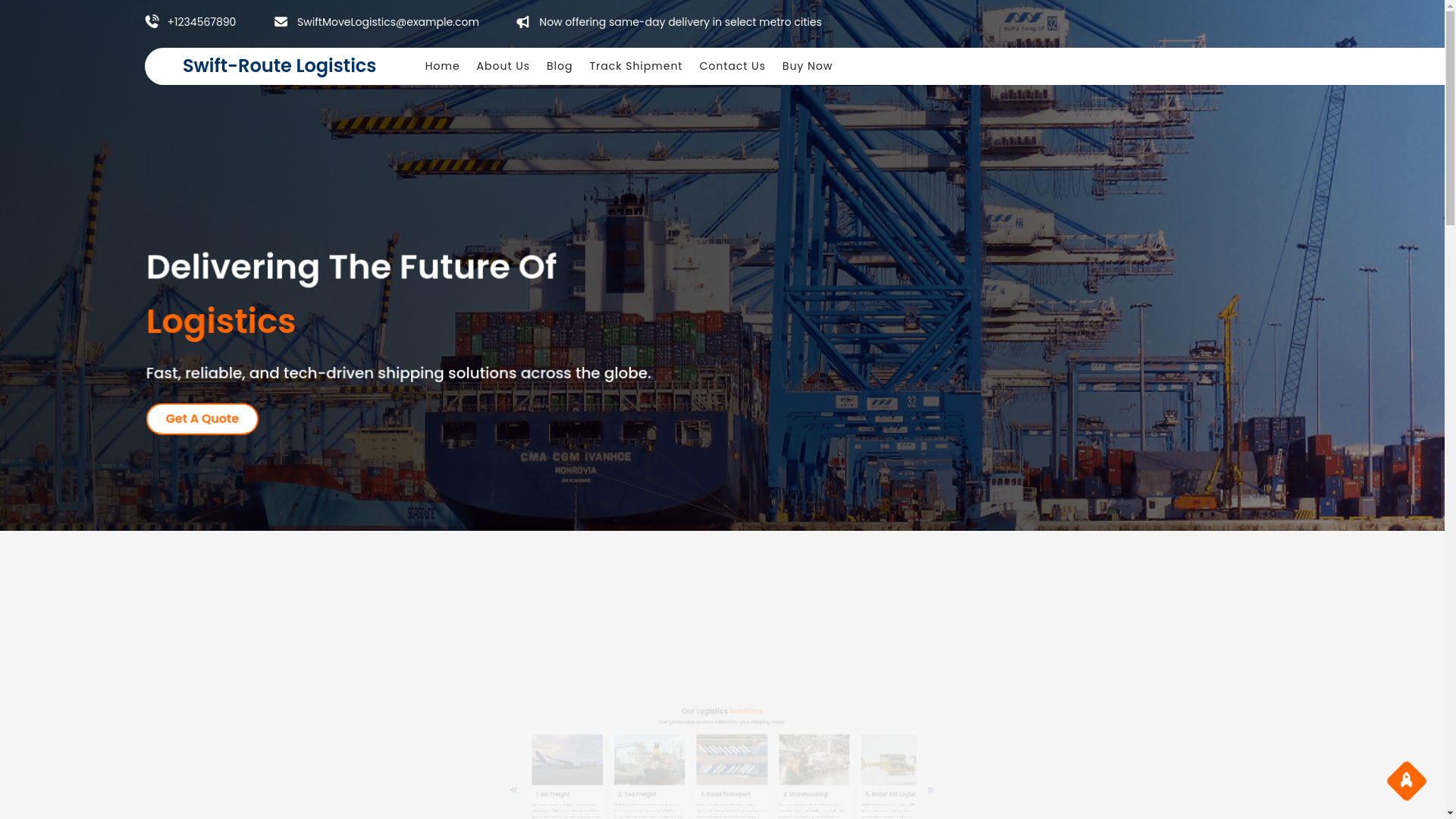 website screenshot of https://swyft-route.com/