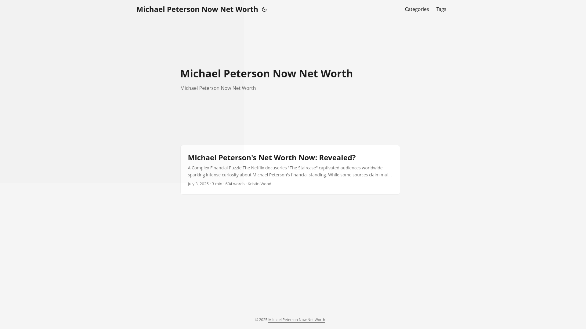 website screenshot of https://michael-peterson-now-net-worth.pages.dev/