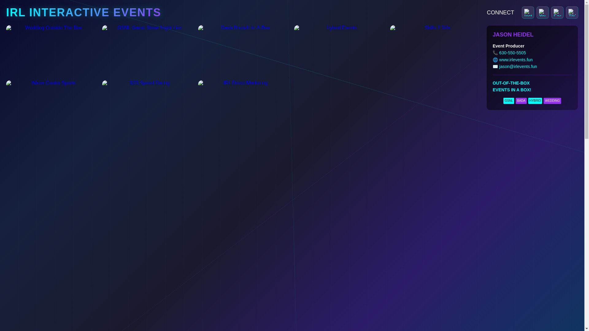 website screenshot of https://irl-events.pages.dev/