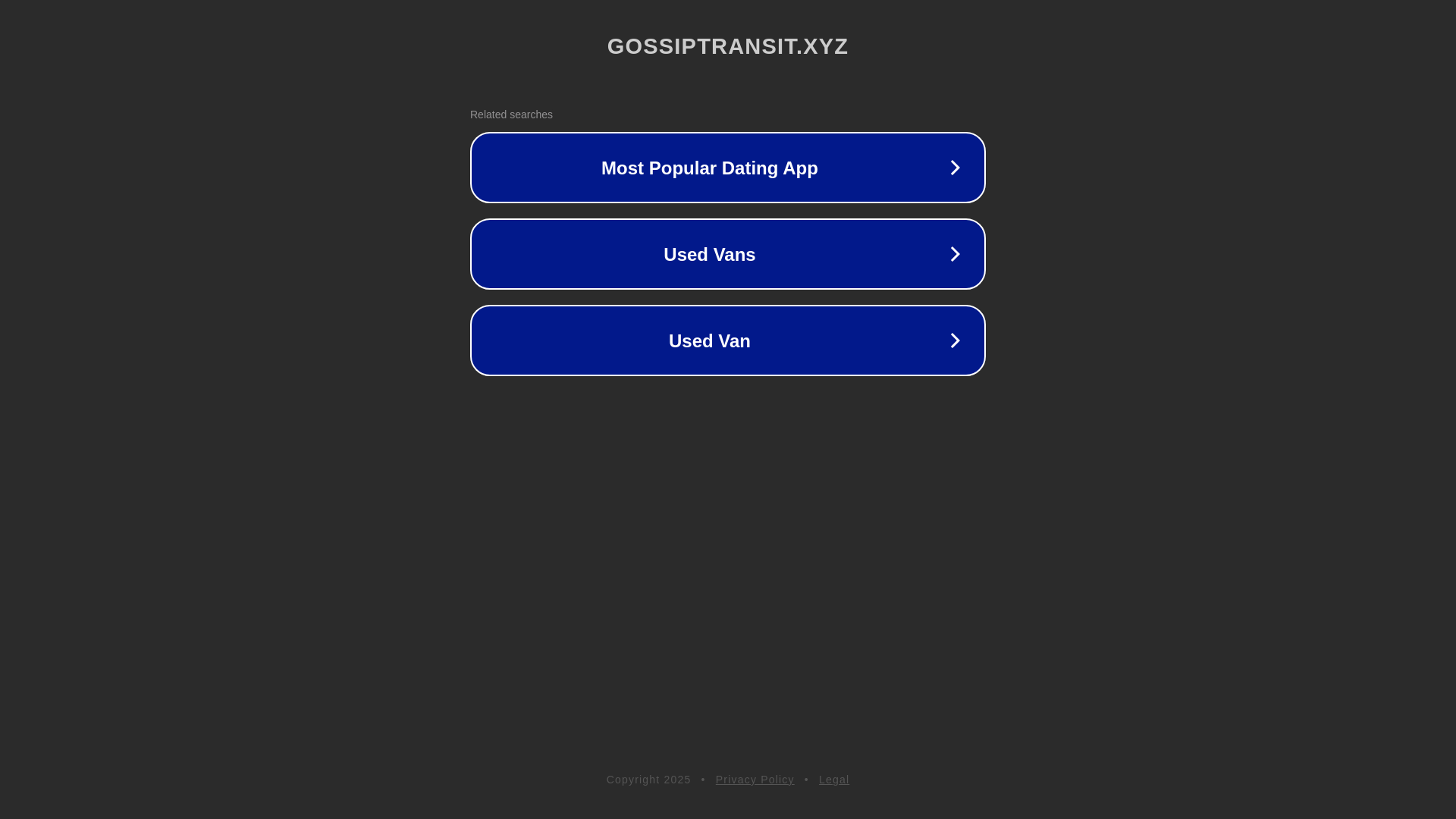 website screenshot of https://gossiptransit.xyz/