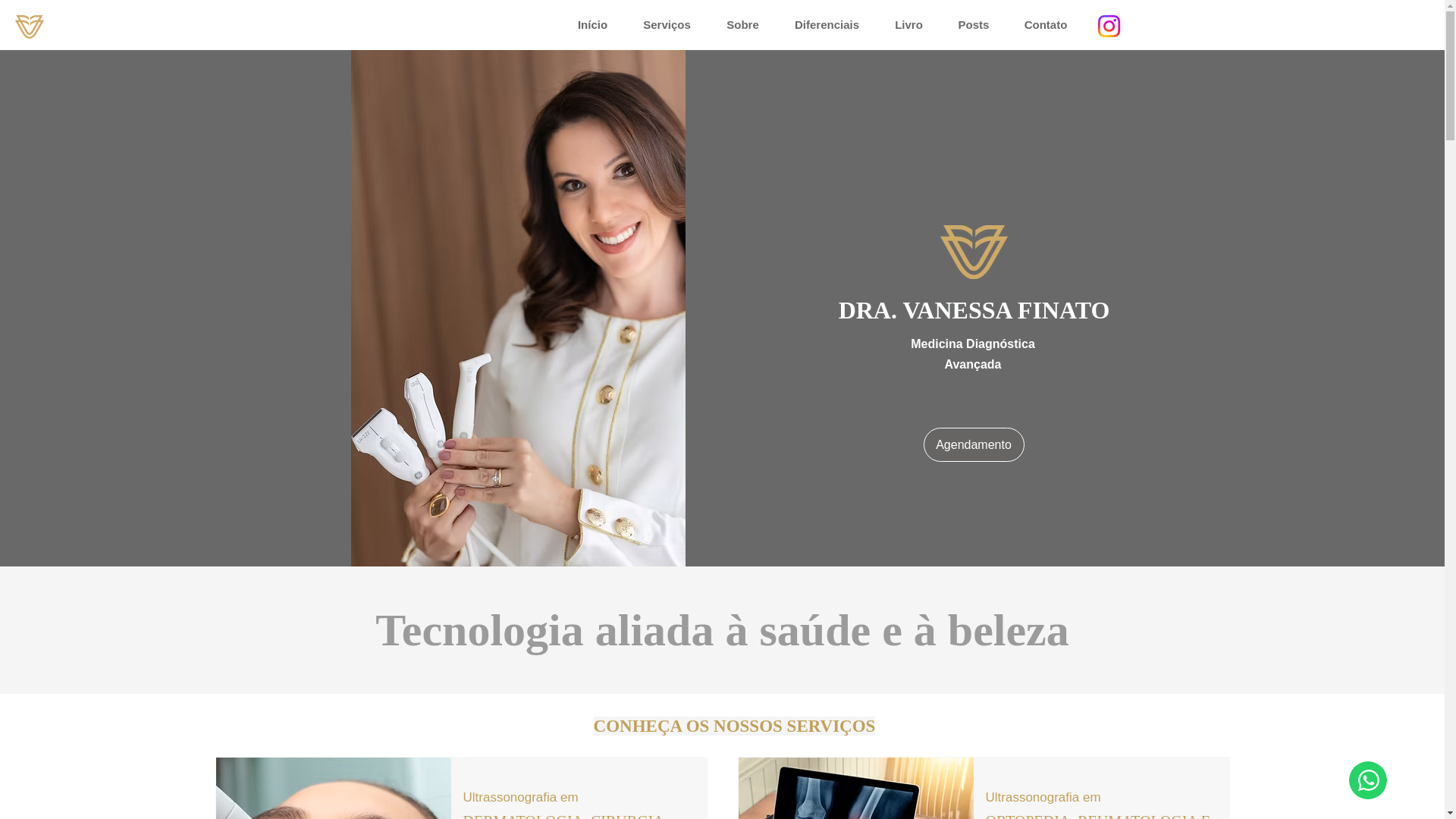 website screenshot of https://dravanessafinato.com.br/